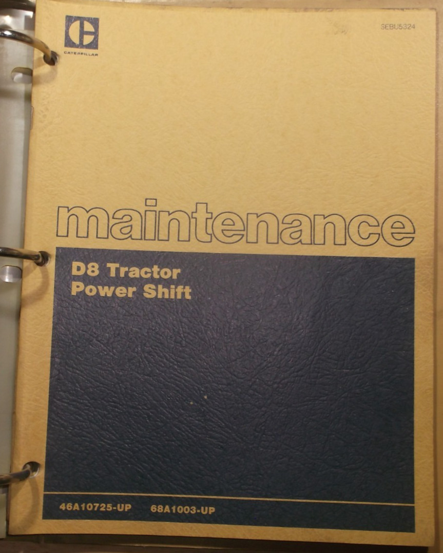 CAT CATERPILLAR D8 D8H TRACTOR DOZER SERVICE SHOP REPAIR MANUAL BOOK 36A 46A 68A