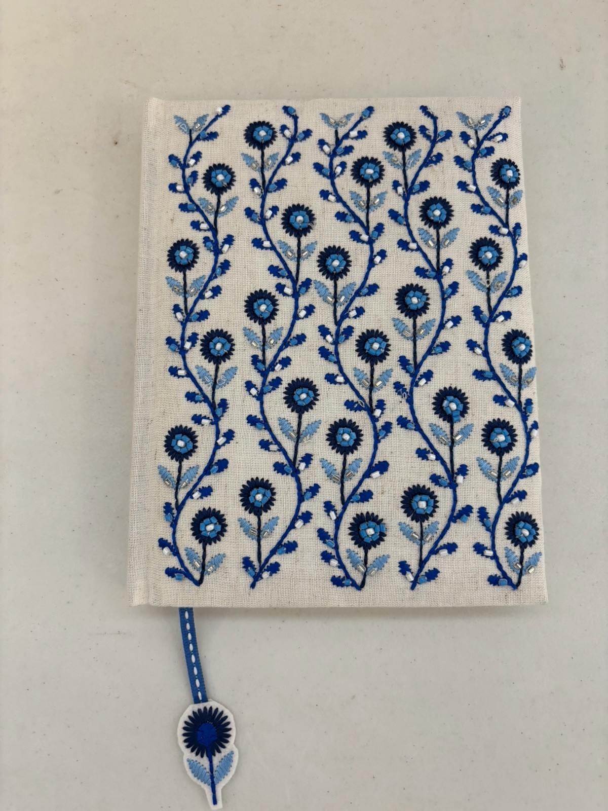 Made In India Handmade Journal Hardcover 240 Lined Pages Embroidered Bookmark