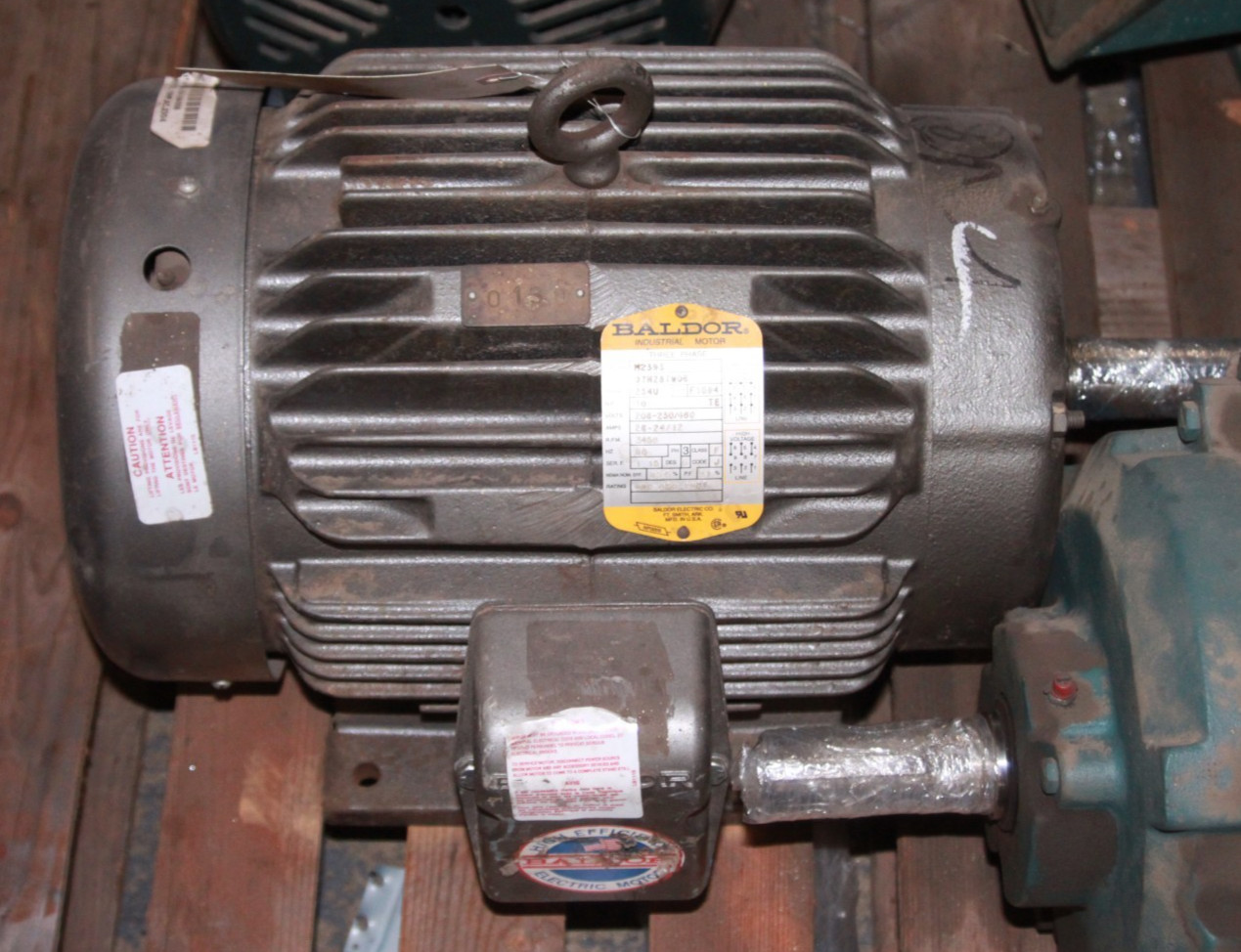 Baldor 10HP 254U 208/230/460V 3450RPM TEFC M2393 Industrial Motor #8