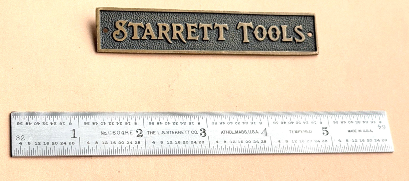 STARRETT No.C604RE-6 6” Long Spring-Tempered Steel Rule W/Inch Grad. USA Made