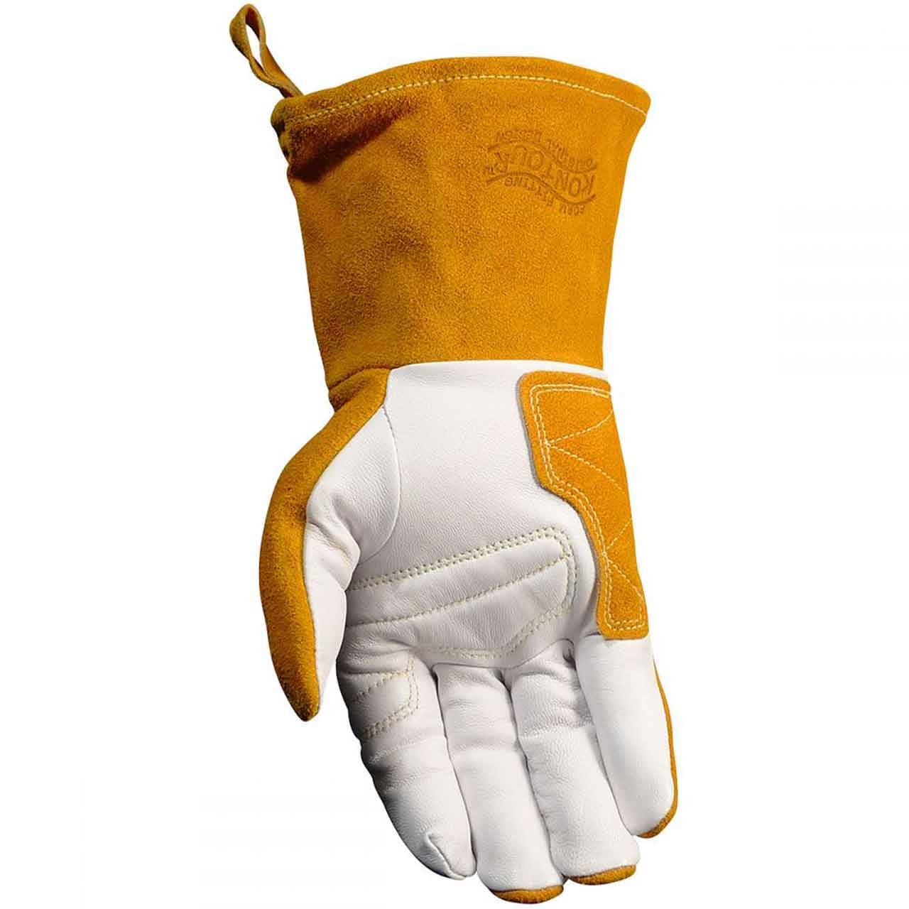 Caiman 1540 Goatskin Palm Kontour Pattern FR Fleece Insulated TIG Glove Medium