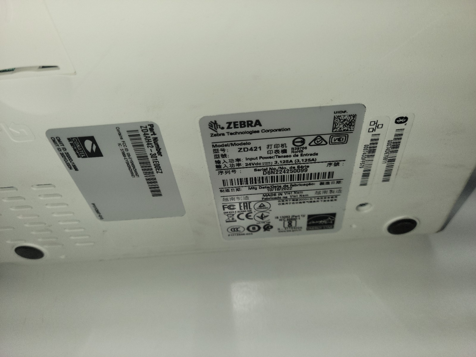 Zebra ZD421 Desktop Barcode Label Printer USB and Ethernet Connectivity
