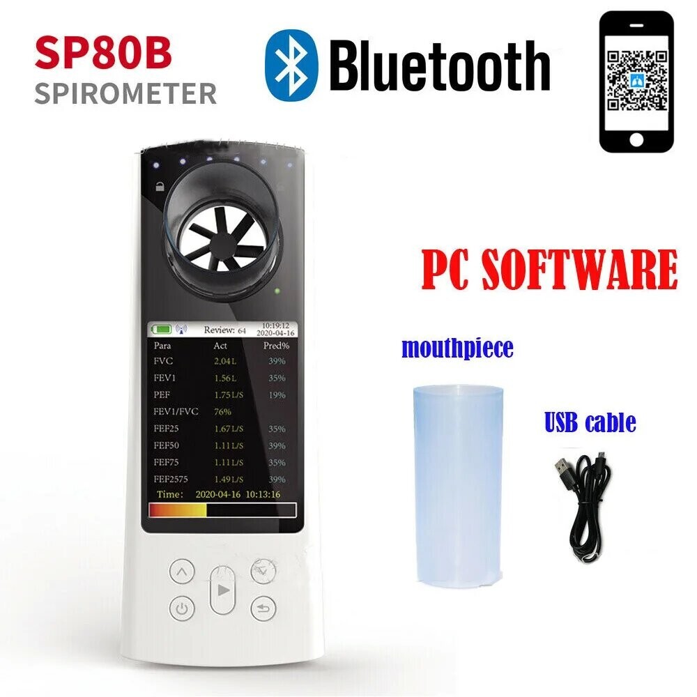 Bluetooth Spirometer-Lung Function Tester w/App Give away Fast shipping from US