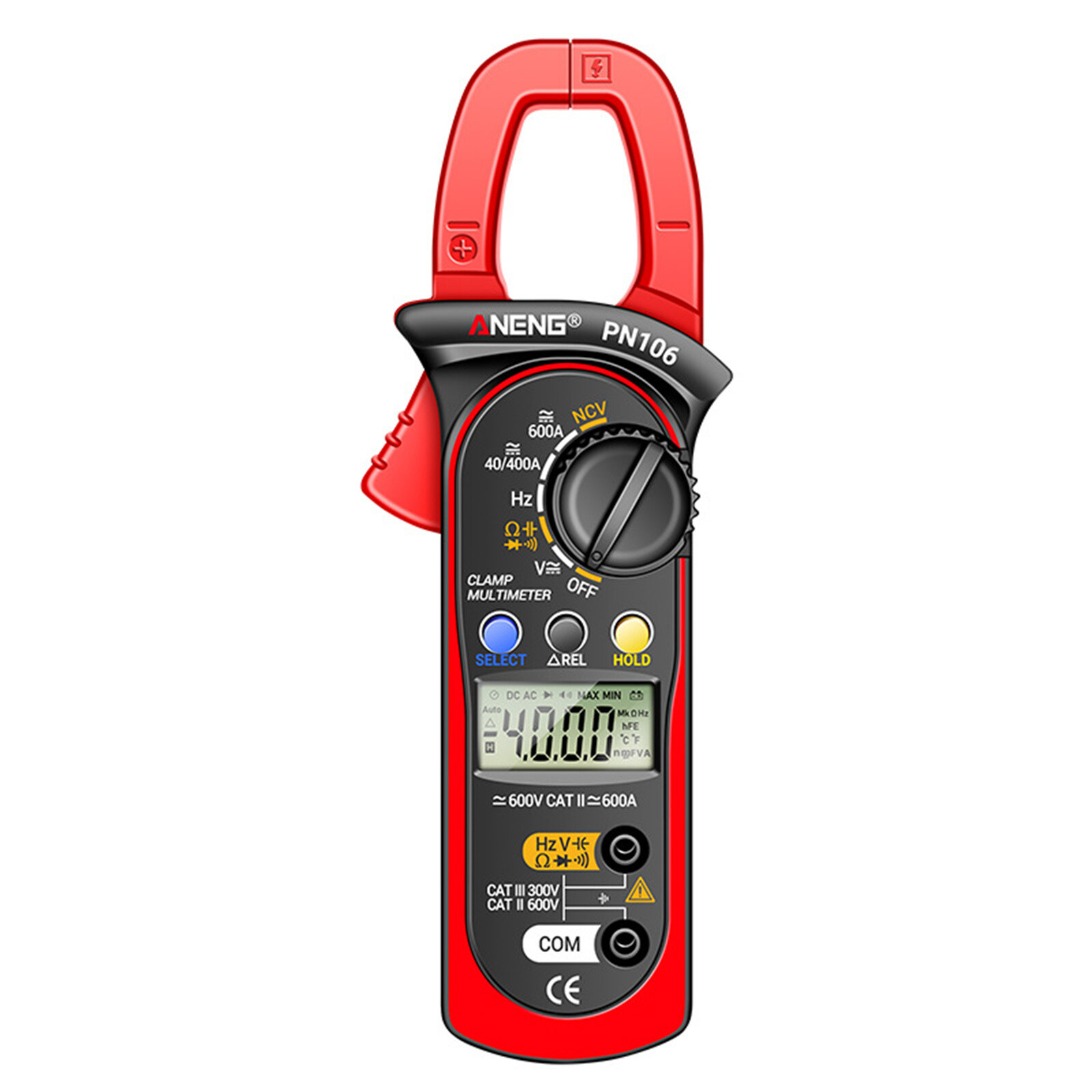 AC/DC Current Digital Clamp Meter Amp Multimeter Handheld Tester 4000 Counts