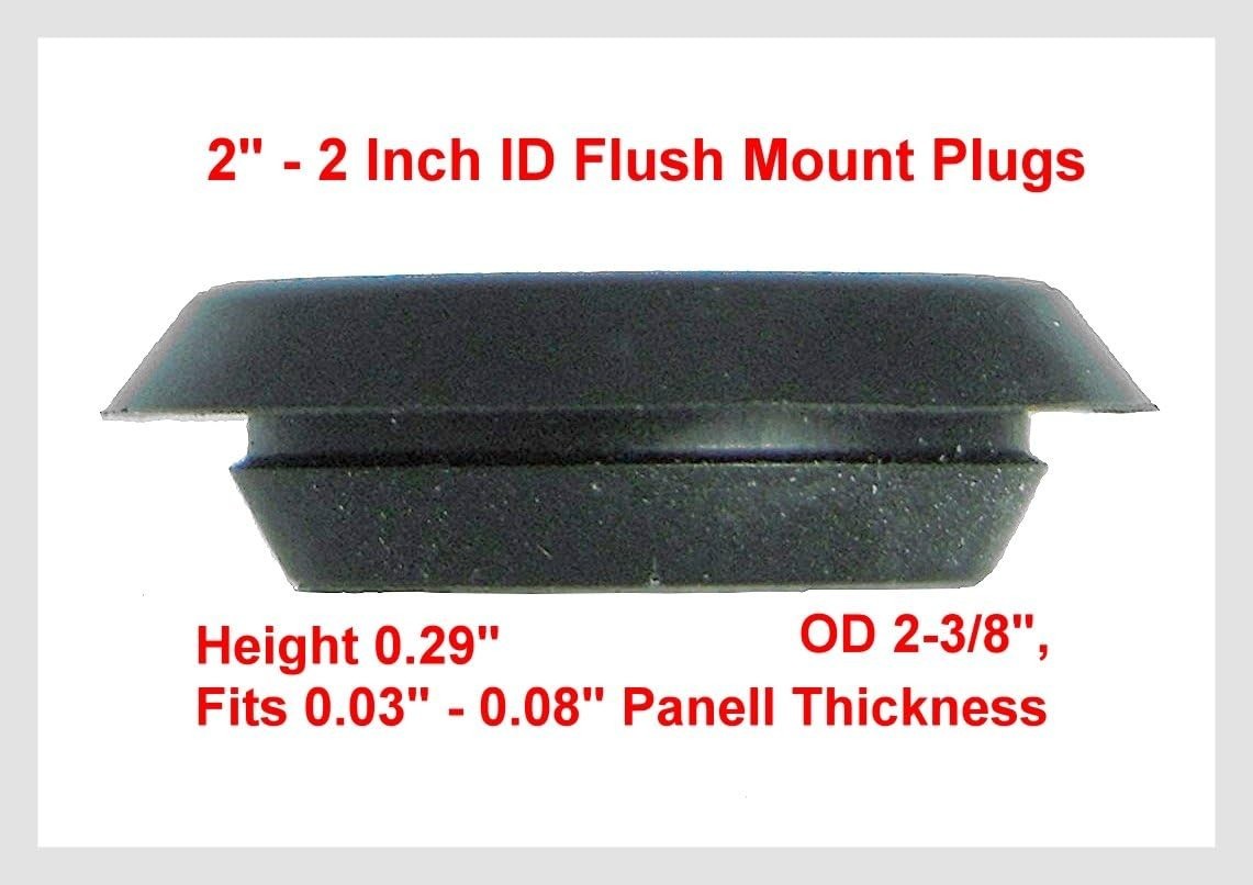 Flush Mount Black Plastic Body Sheet Metal Hole Plug Variations of 4,3,2,1Sizes