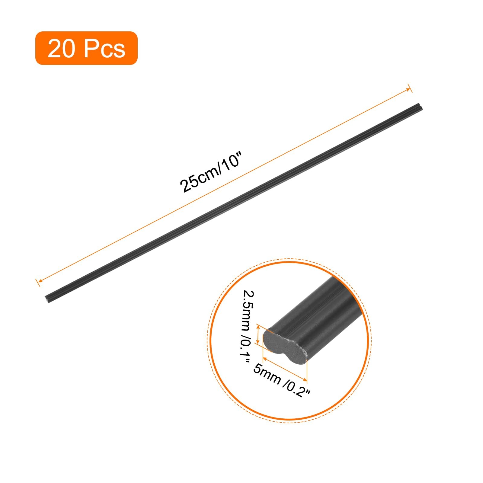 20pcs 10 Inch Plastic Welding Rods ABS Welding Strips Welder Rods for Plastic…