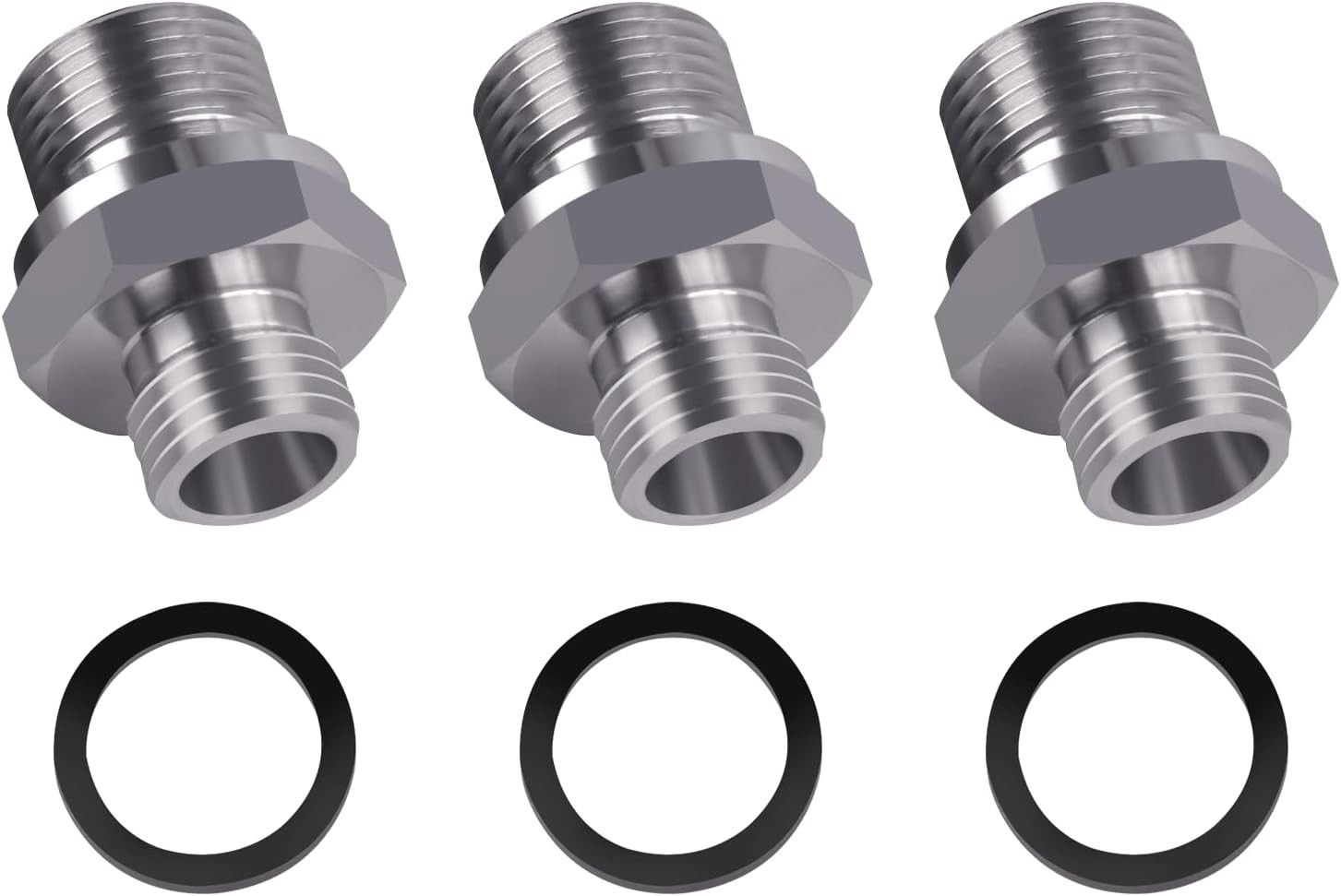 3Pcs 3/8″ NPT×14.5mm Fitting Adapter For Chinese Excavator Valve Body Connector