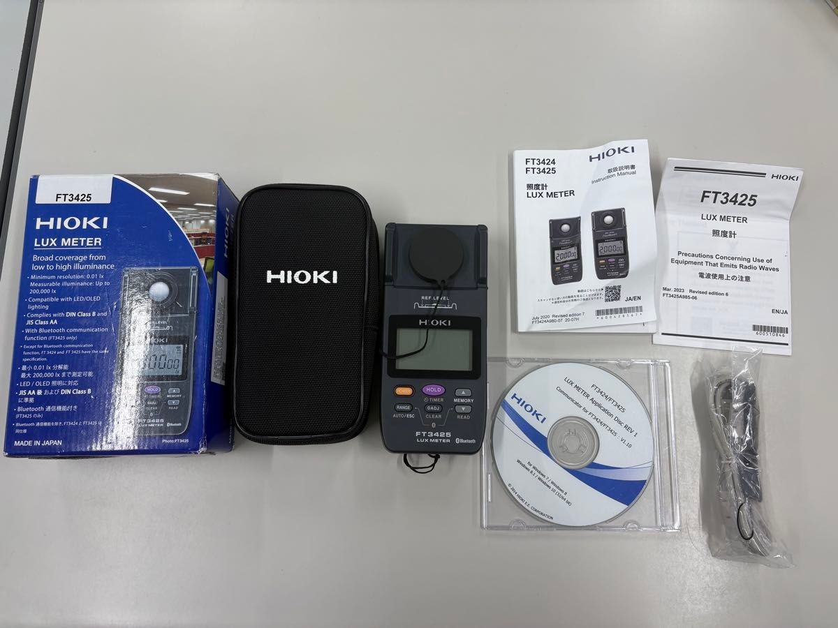 Hioki FT3425 Lux Meter Equipped with Bluetooth wireless technology Near Mint
