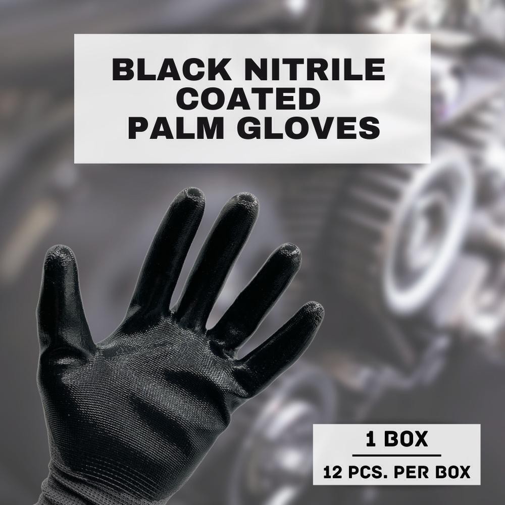 Grey Nitrile Dipped Nylon Work Gloves Size: 2X-Large ( 12 Pairs ) 1 Dozen