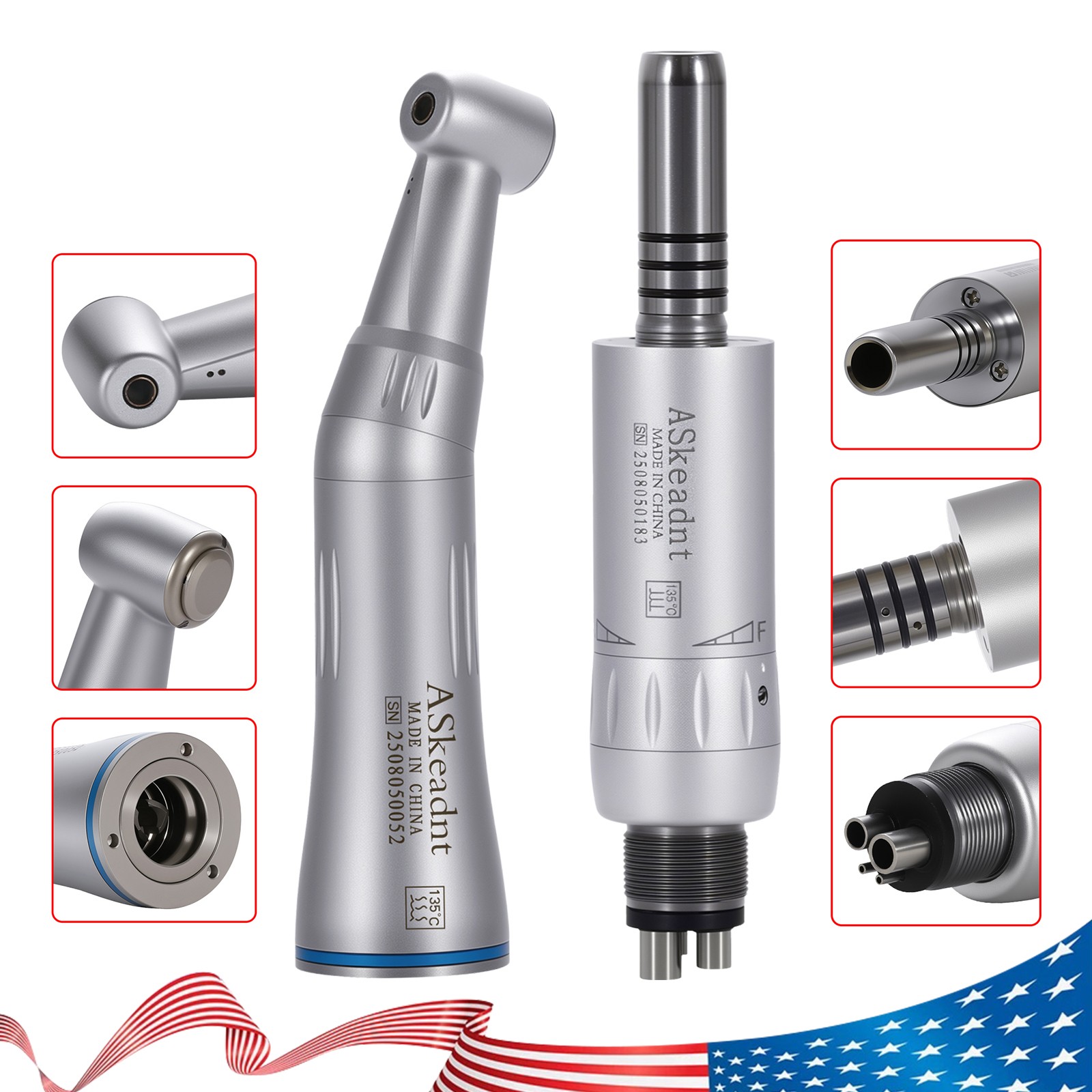 Dental High Speed Handpiece /Contra Angle/Straight/Air Motor 4Hole Inner AS ADA4