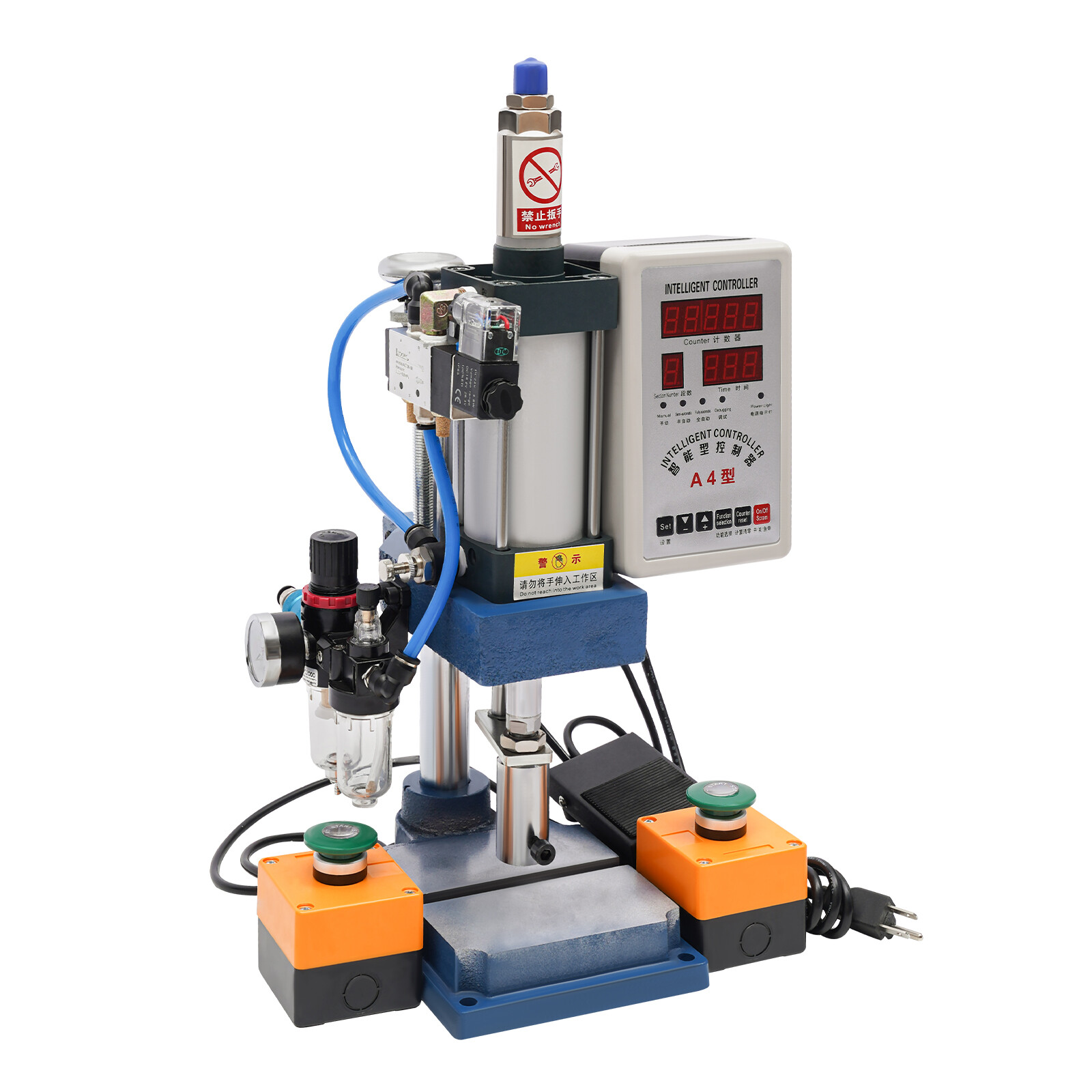 440LB/200KG Pneumatic Punch Press Machine Desktop Punching Press Machine 110V US