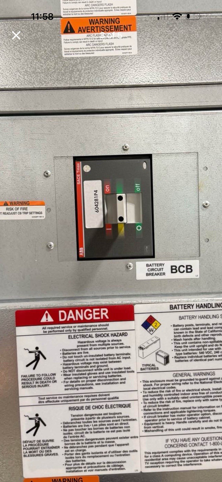 Vertiv Liebert EXM Battery Cabinet 288VDC 24 Lead-Acid 300Ah Vertiv Liebert EXM