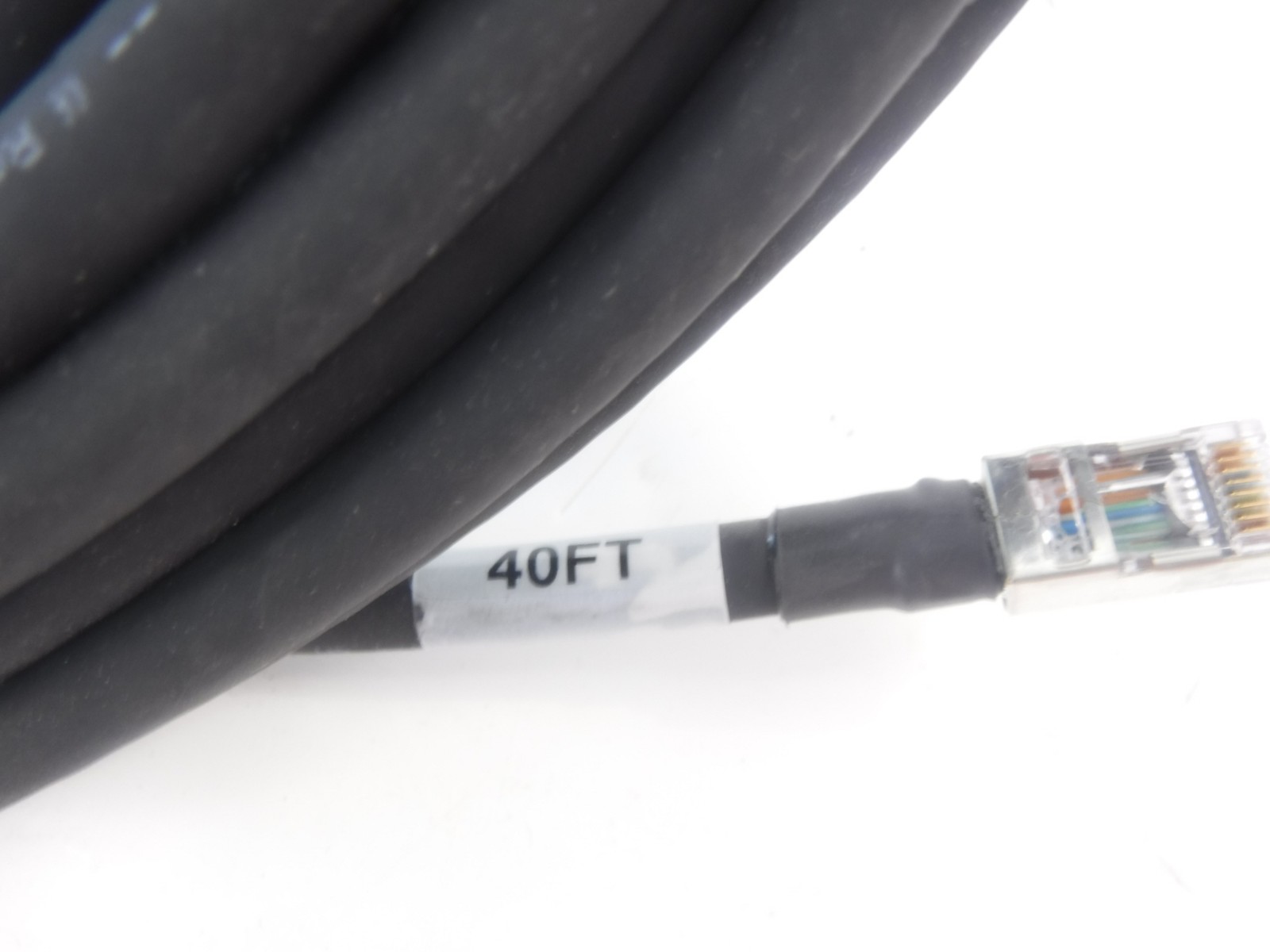 40’L Quabbin 24AWG 4P Cat 6/6A Hi Flex AWM Black Shielded TPE Ethernet Cable 592