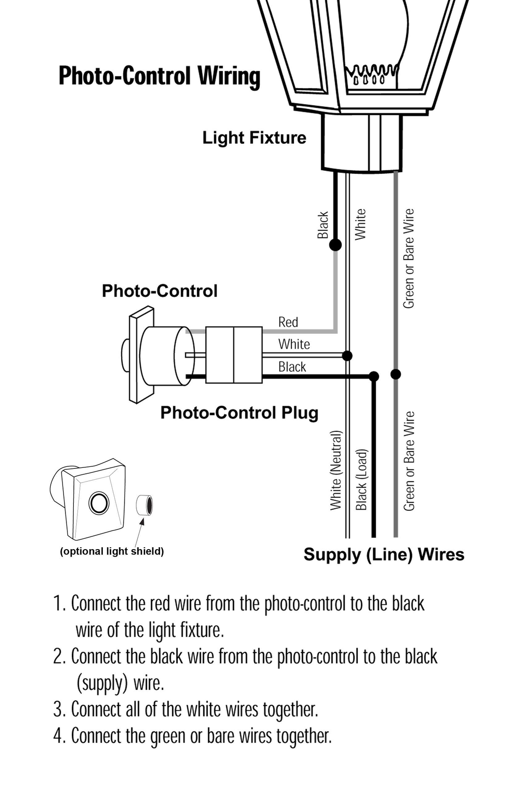 SPC-320 120V Automatic Dusk to Dawn Photocell Photo Control Light Sensor Switch