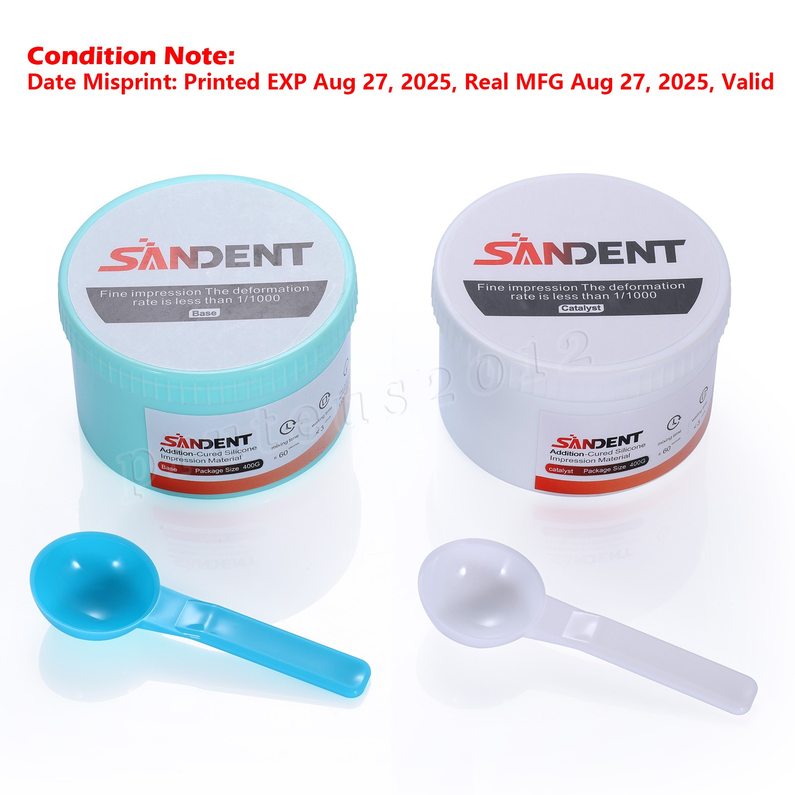 Dental Putty PVS VPS Impression Material Base Normal Set 2 x 400g