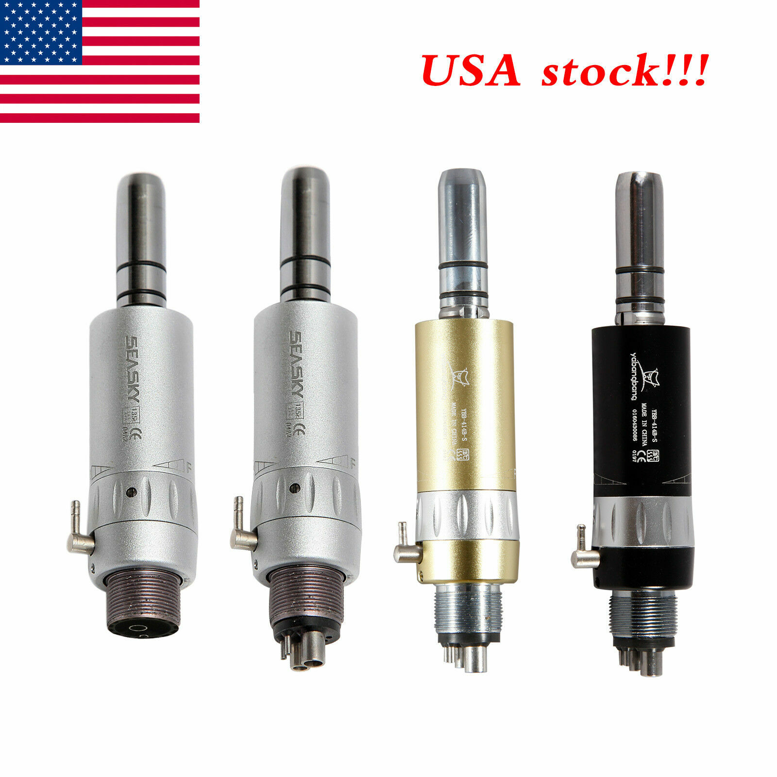 Dental Slow Speed Air Motor Handpiece 4 Hole 2 Hole E-type fit NSK Contra angle