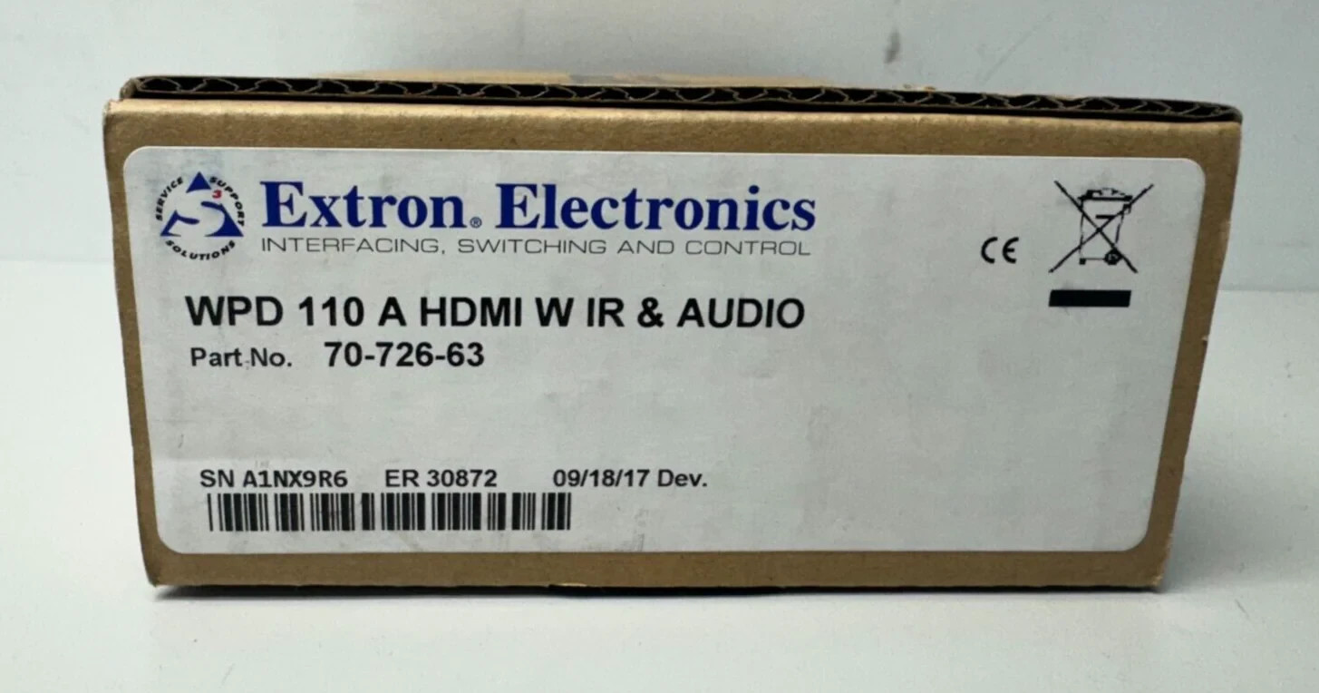 Extron 70-726-63 WPD 110 A HDMI W IR & AUDIO Pass-Through Wallplate HDMI White