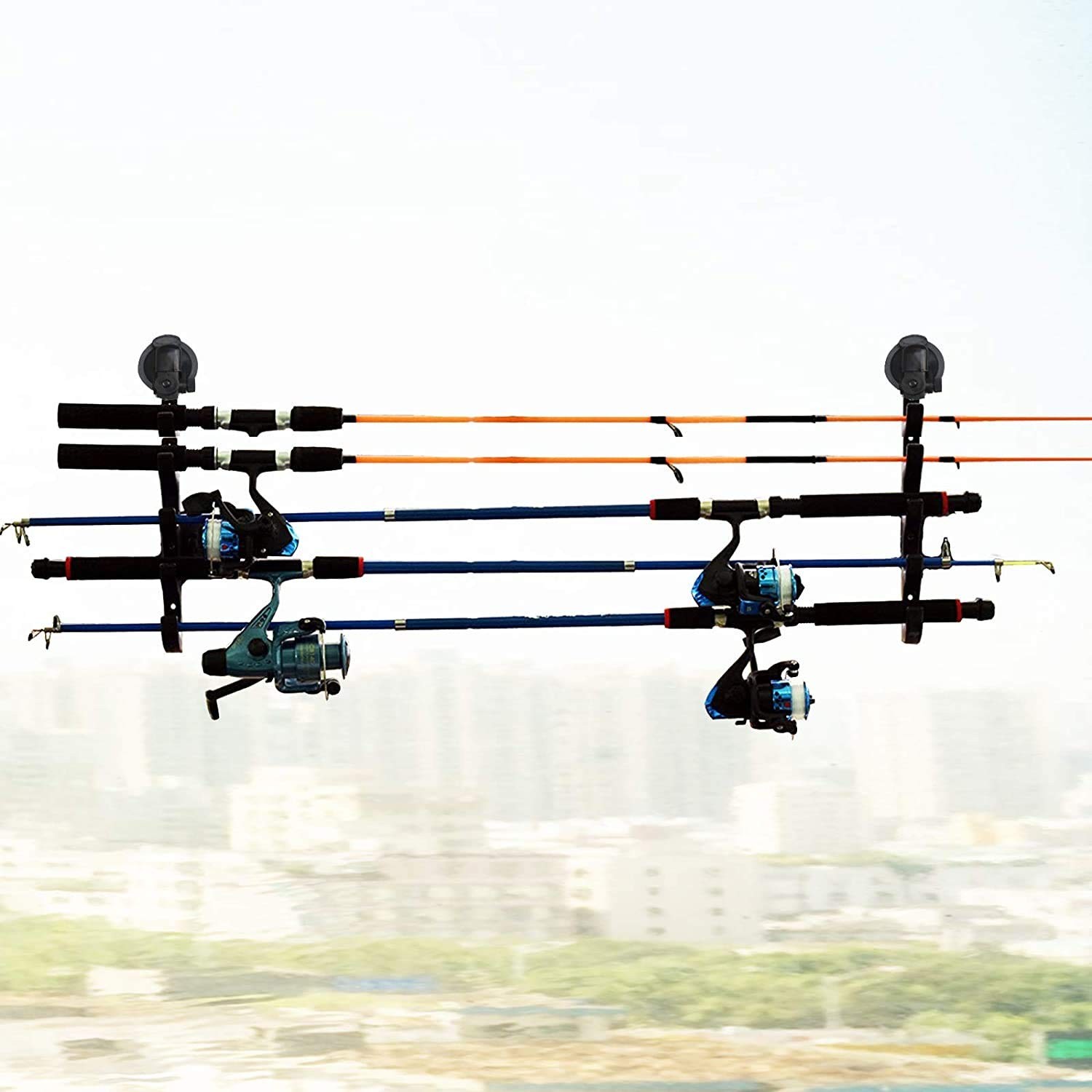 Adjustable Fishing Pole Rack & Holder – Vehicle & Boat Storage for Car, Truck, S