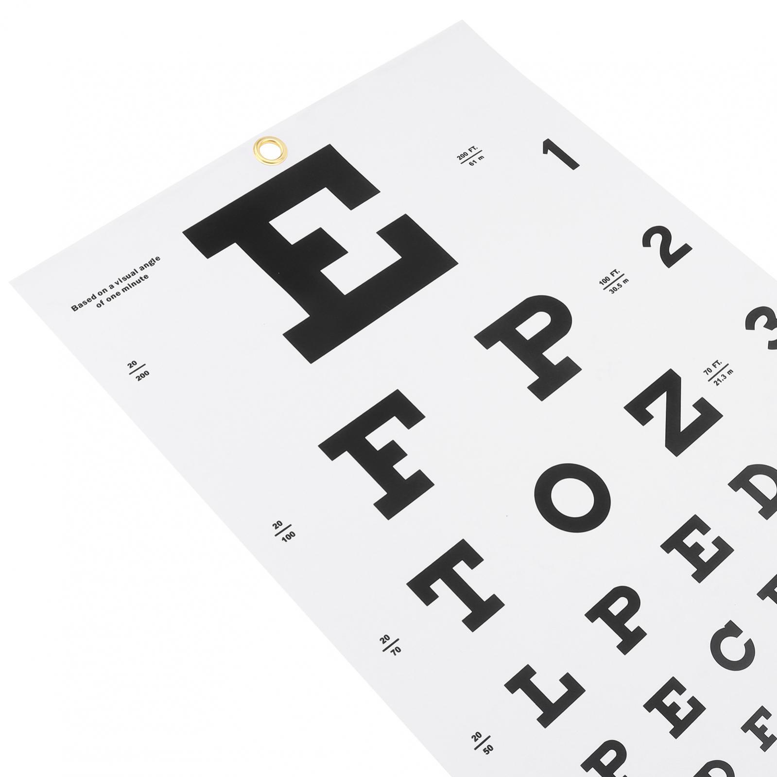 Eye Chart Eye Testing Chart Visual Acuity Measuring Eye Charts Set for Eye Exam