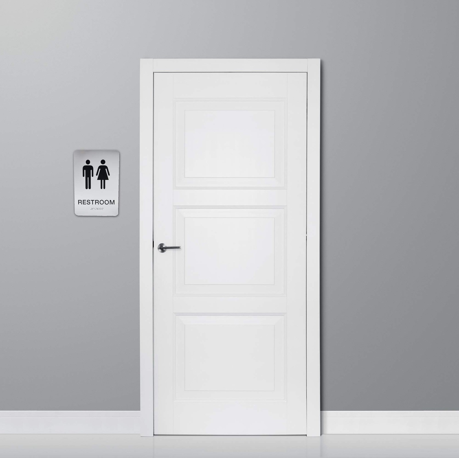 Non-Accessible/Wheelchair Unisex Gender Neutral ADA Restroom (Bathroom) Sign w/B