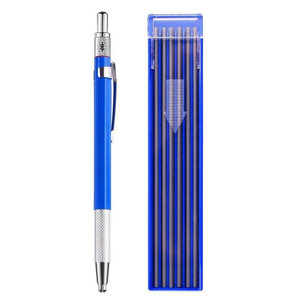 .Silver Streak Welders Pencil With 12 Pcs Round Silver Refills, Metal Marker.