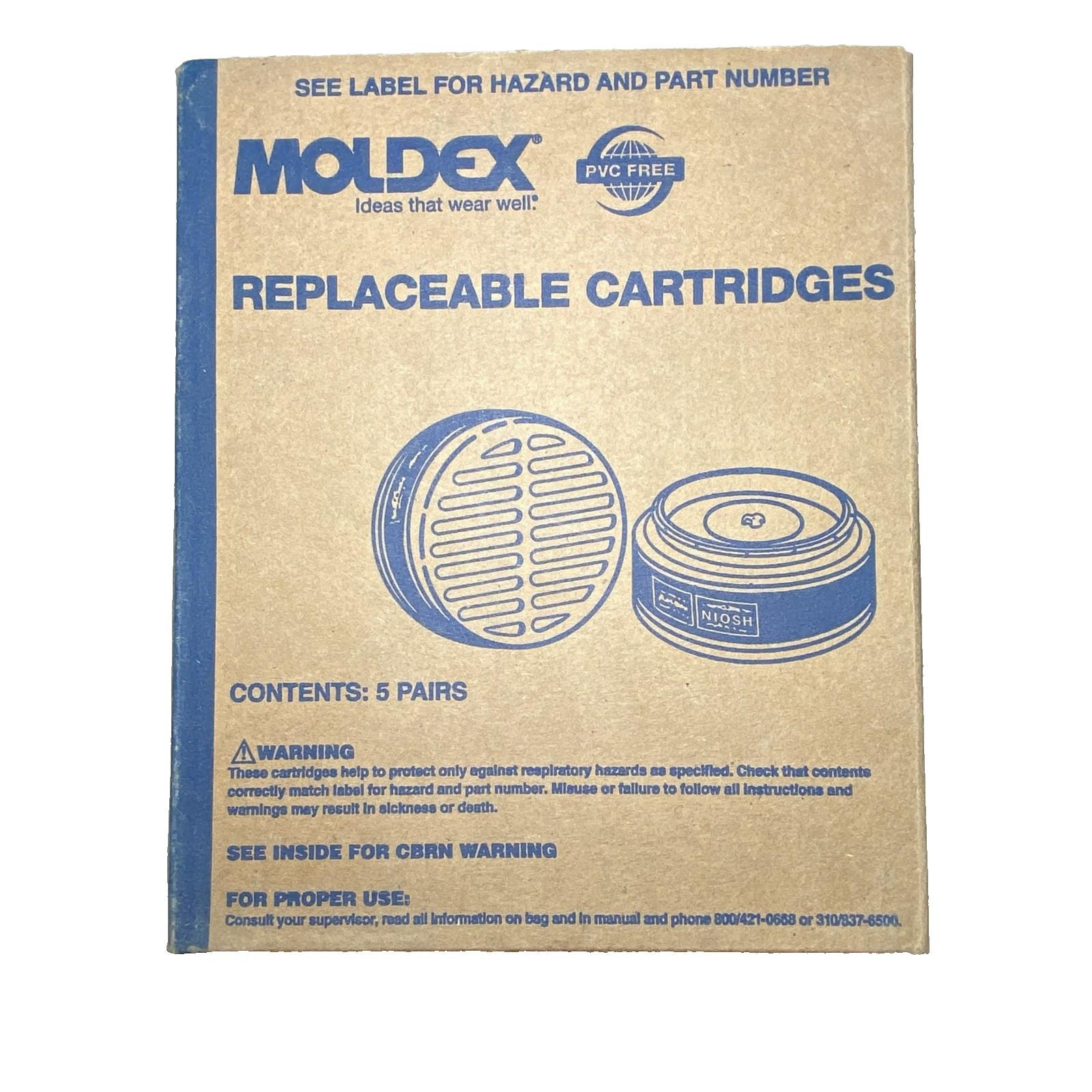 (5 Pairs) Moldex 8990 P100 Magenta Filter, Use By Date 7/2024
