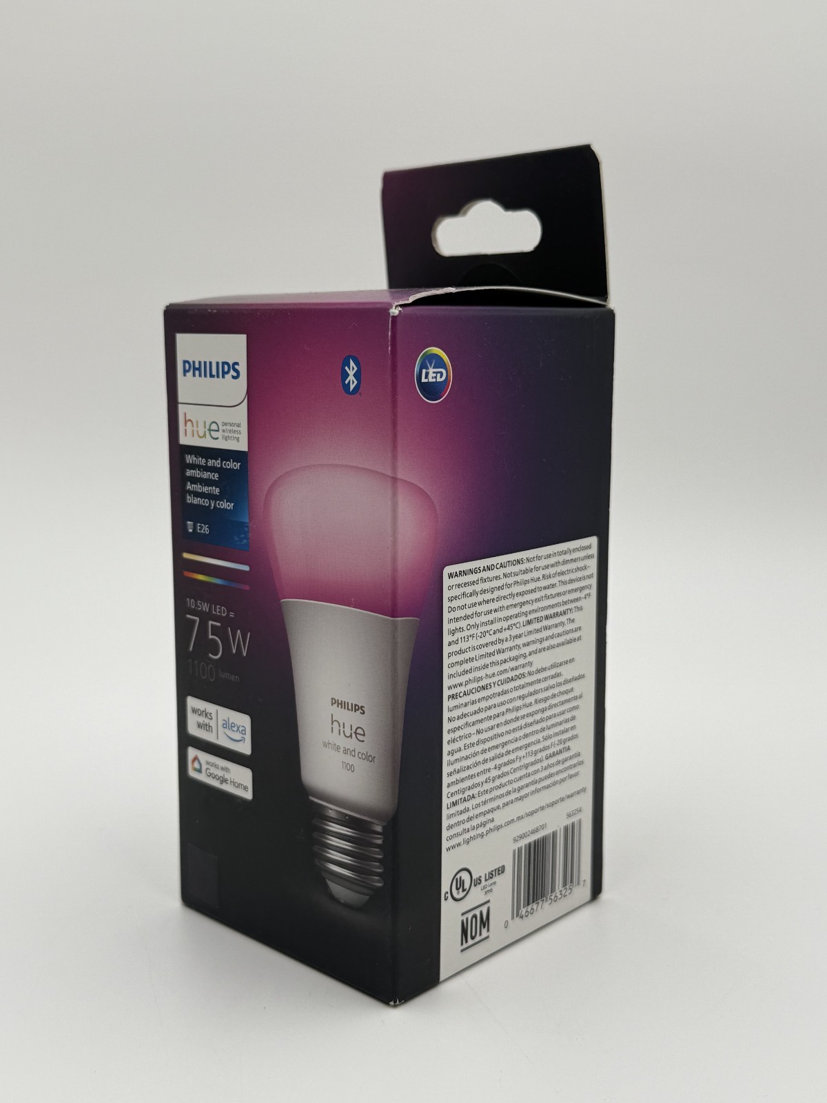 Philips Hue E26 A19 White Color Ambiance 75W Smart LED Bulb 1100LM Bluetooth New