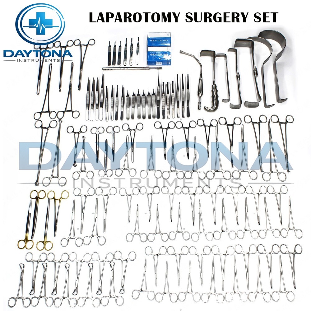 108-Pcs Set Laparotomy Instruments MedicalSurgical Abdominal Surgery