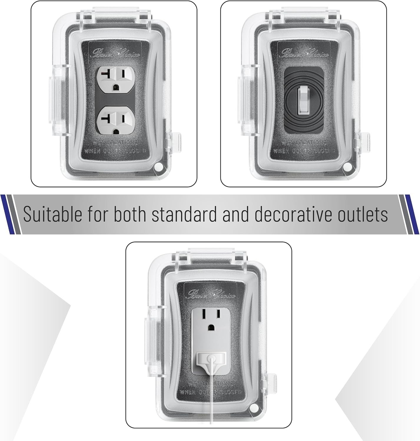 Weatherproof Electrical Outlet Cover, 1-Gang, Outdoor Plug Cover