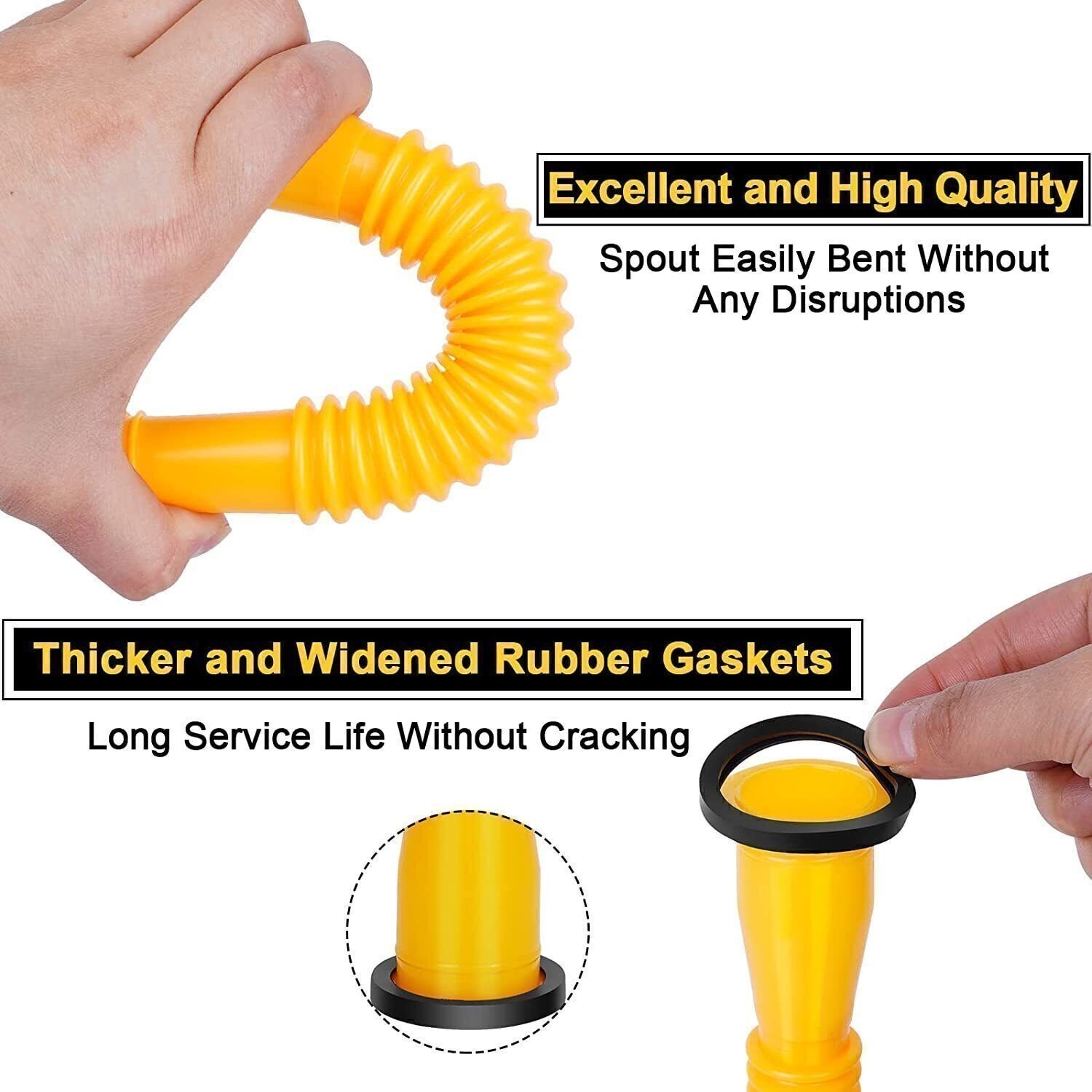 3PACK For Old Gas Can Fill Fuel Diesel Water Jug Replacement Spout with Vent Kit