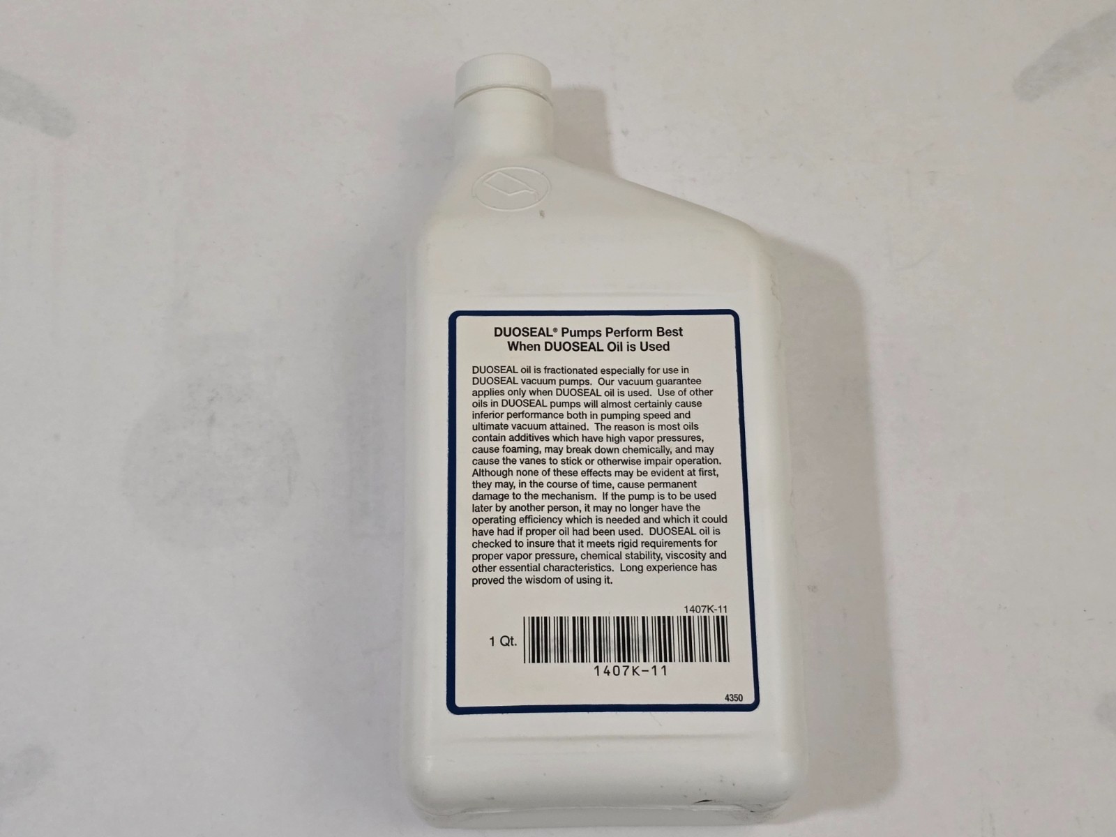 DuoSeal Vacuum Pump Oil 1Qt PN 1407K-11