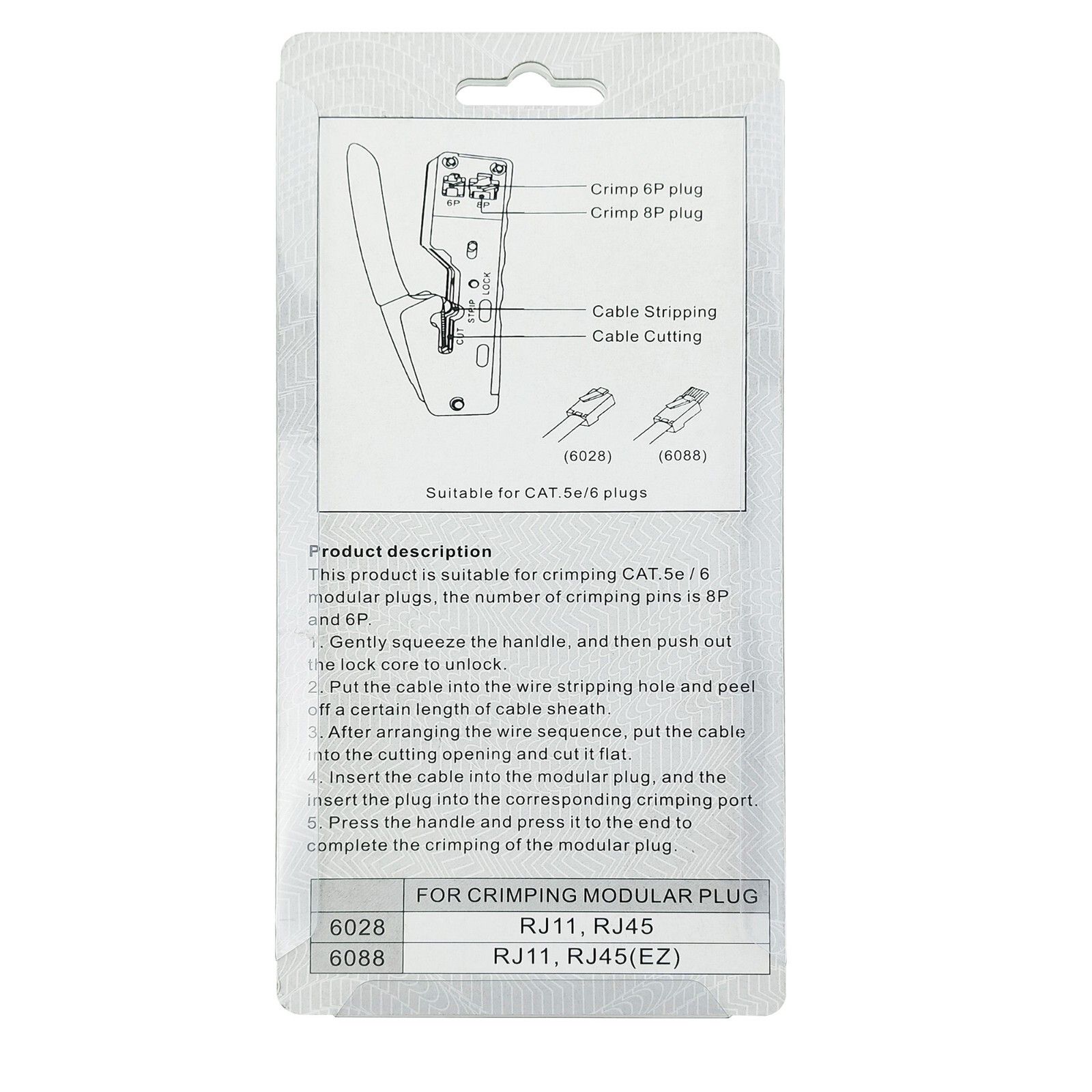 Syston Modular Plug Crimper Kit for Cat5 Cat6 RJ45 RJ11 RJ12 Network Connectors