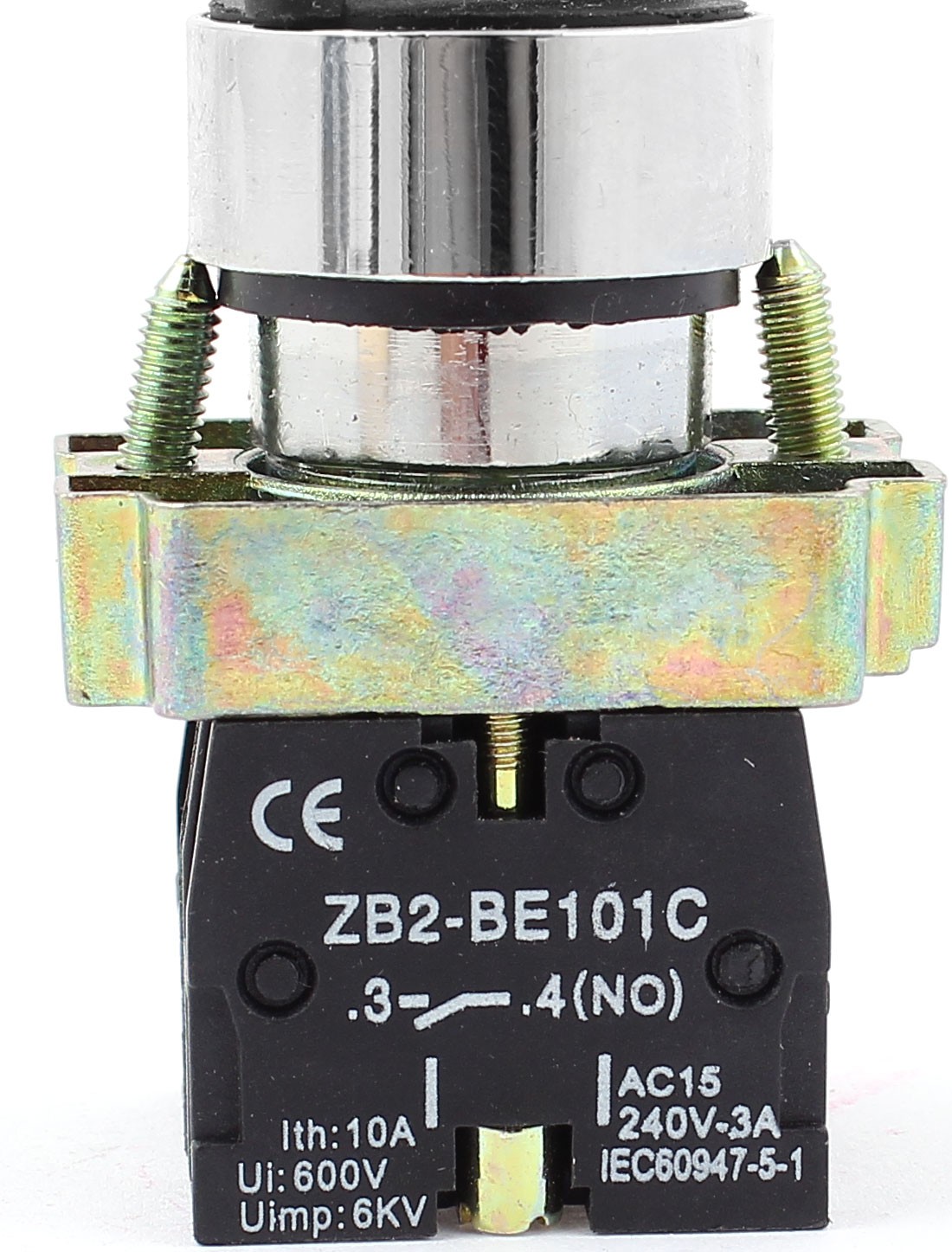 22mm Latching 2 NO Three 3-Position Rotary Selector Select Switch ZB2-BE101C