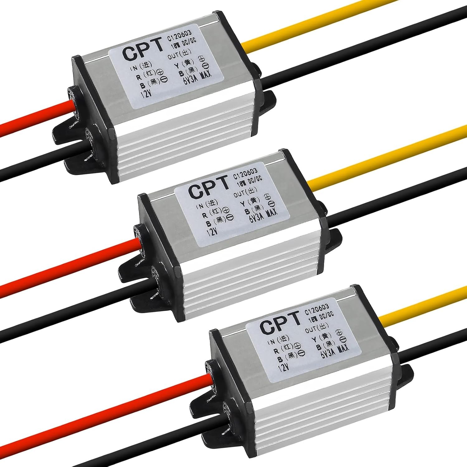 3PCS Buck Converter 12V to 6V Power Car