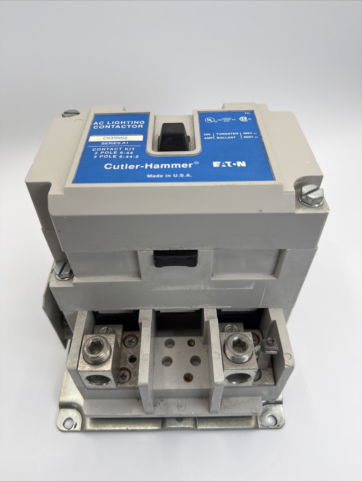 Eaton CN35NN2 CN35 Electrically Held Lighting Contactor 110/120V Coil 2P 200A