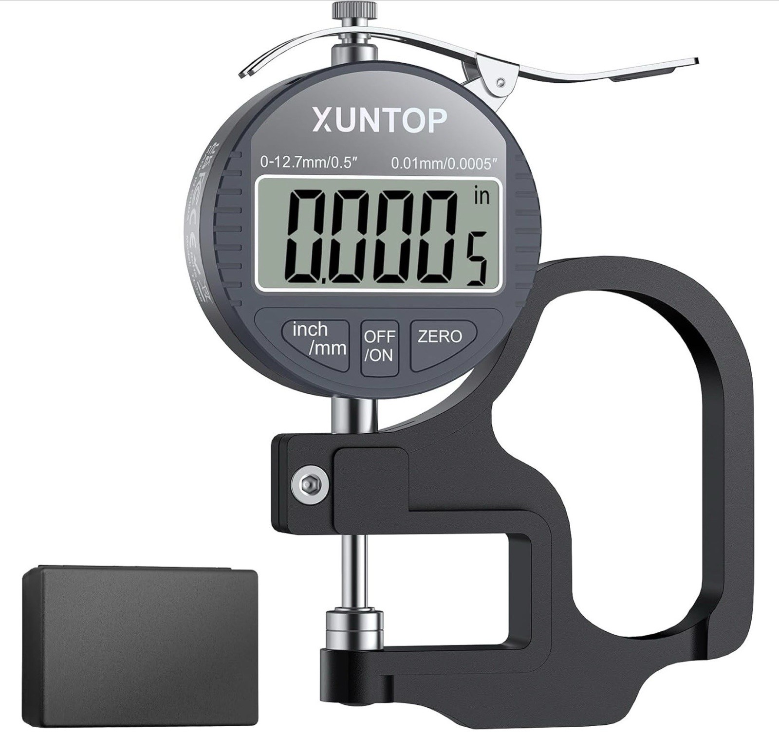 Digital Thickness Gauge 0.5inch 12.7mm LCD Display Unit Conversion