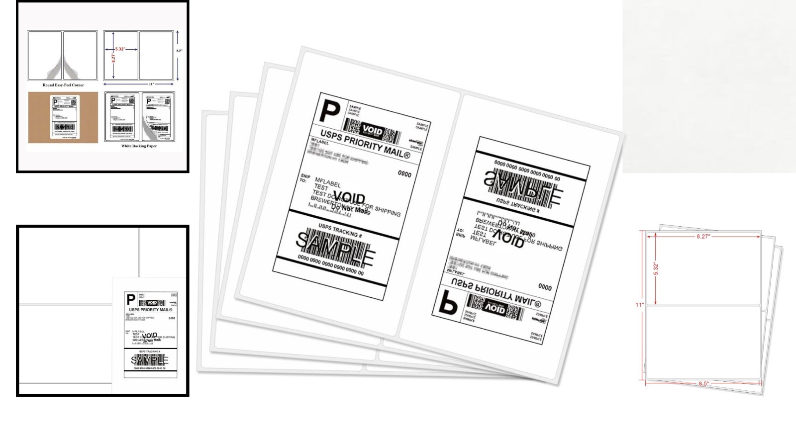 Versatile 200 Count Rounded Corner Shipping Labels – For Laser & Inkjet Use