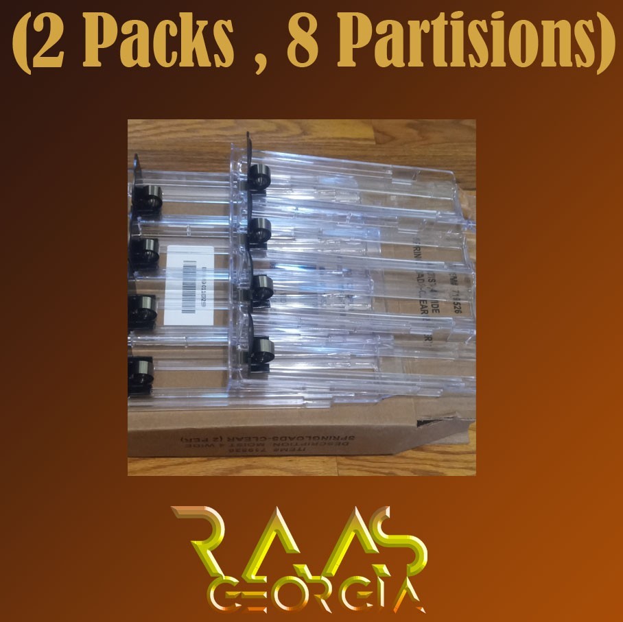 2 Pcs Moist 4 Wide Springloads-Clear Retail Rack Fixture, Model 719526