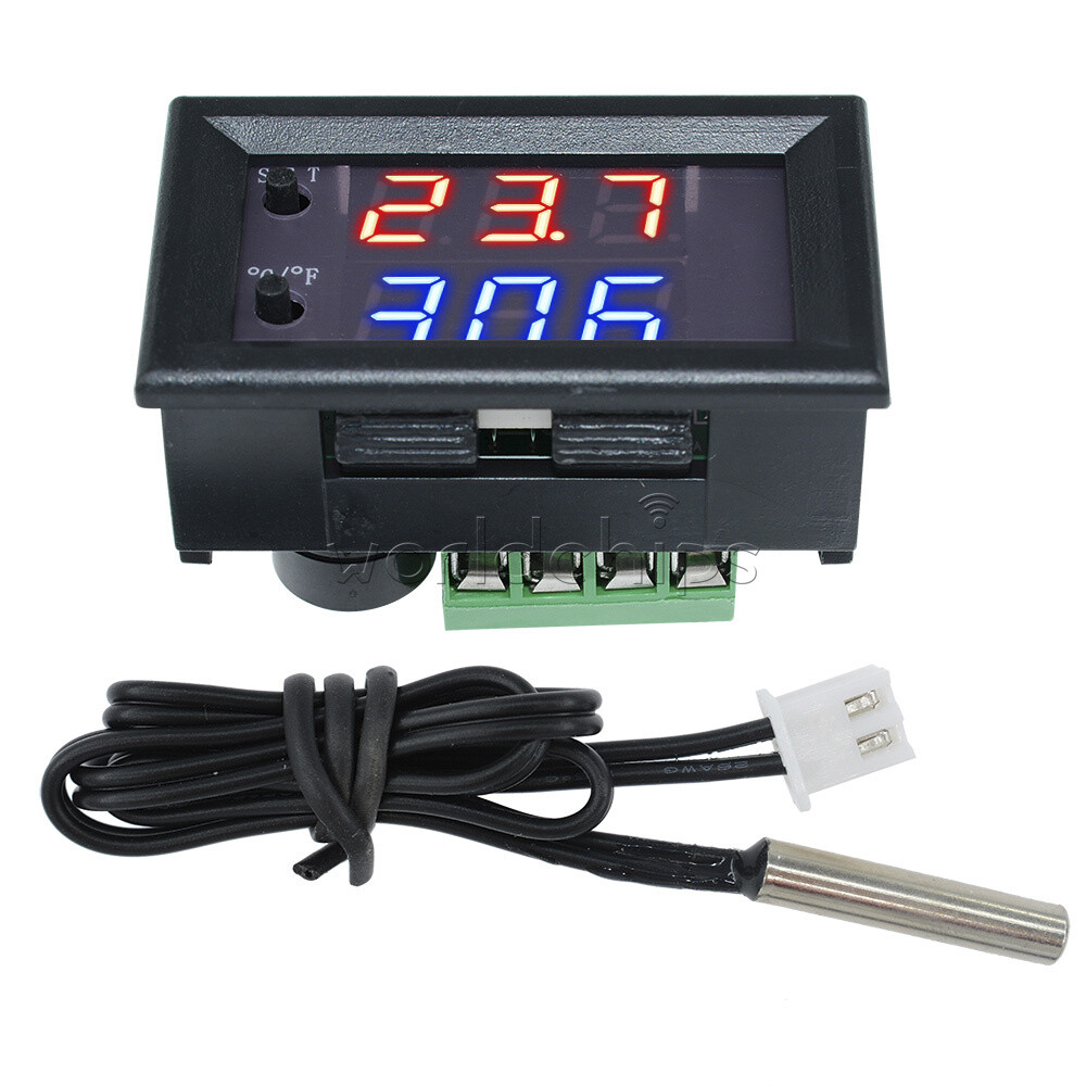 1-10Piece DC12V W1209WK Digital Thermostat Temperature Control + NTC 10K Sensor