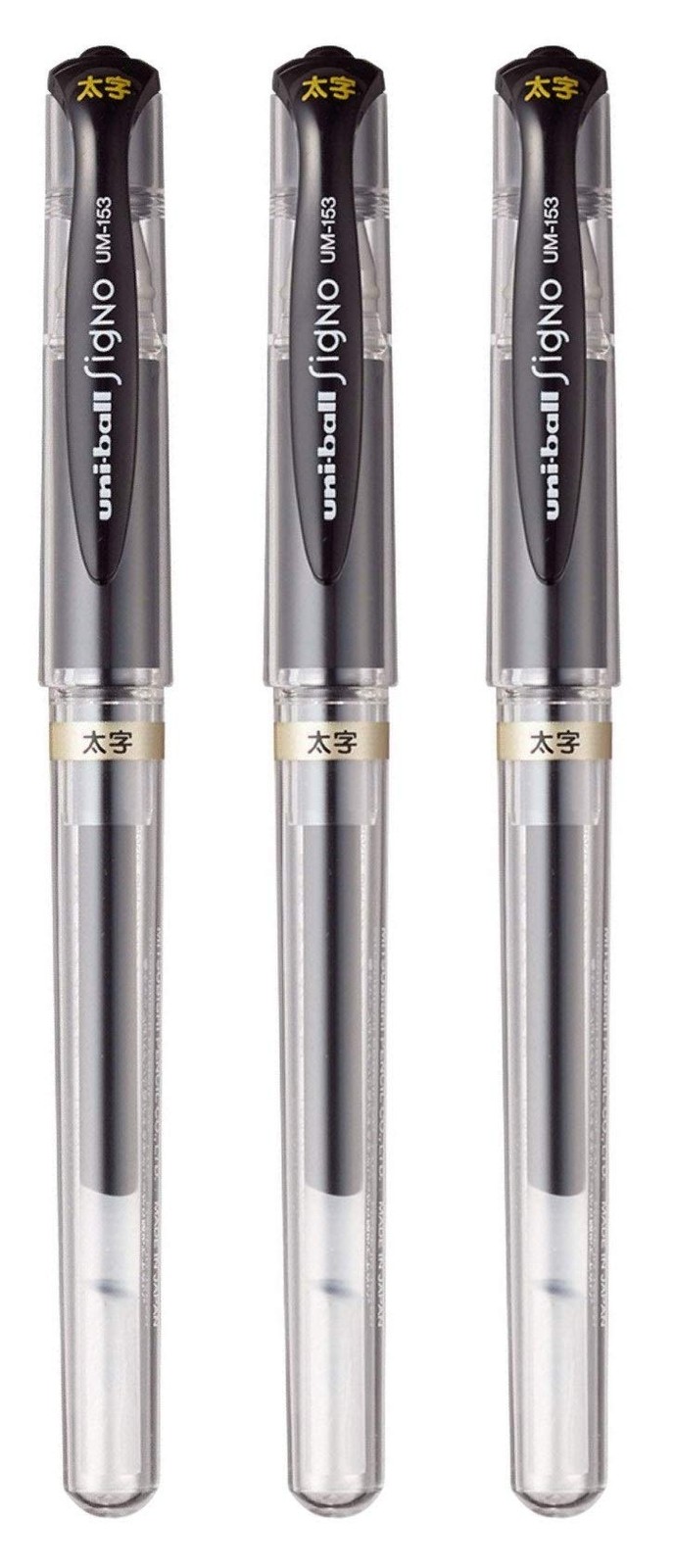 Mitsubishi Uni-ball Signo Broad Tip UM-153 1.0mm Black 10 Pieces