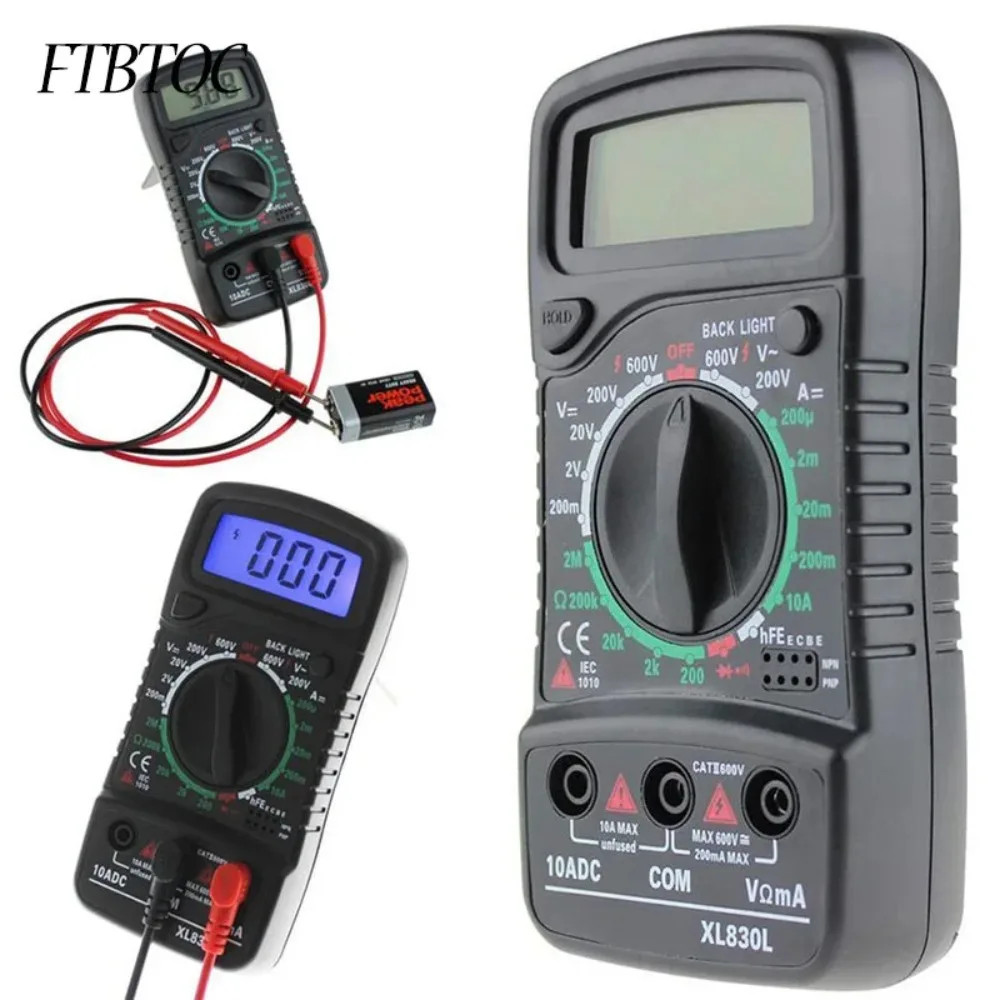 Digital Multimeter XL830L AC/DC Voltage Resistance DC Ammeter Tester