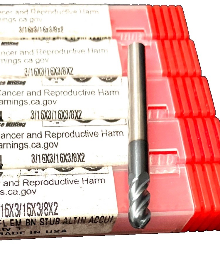 Accupro 09199274 3/16″ 4FL Ball Nose End Mill Solid Carbide AlTiN NEW CNC