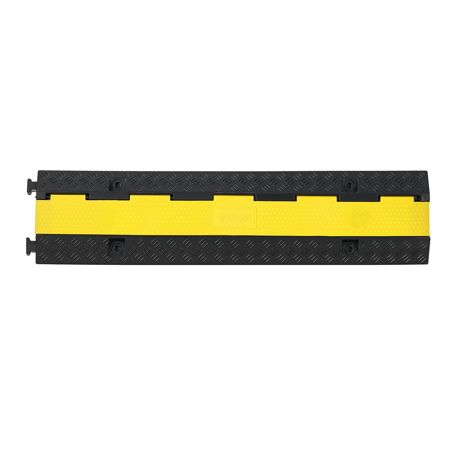 VEVOR Cable Protector Ramp Rubber Cord Cover 22000 lbs/axle Capacity 2 Channel