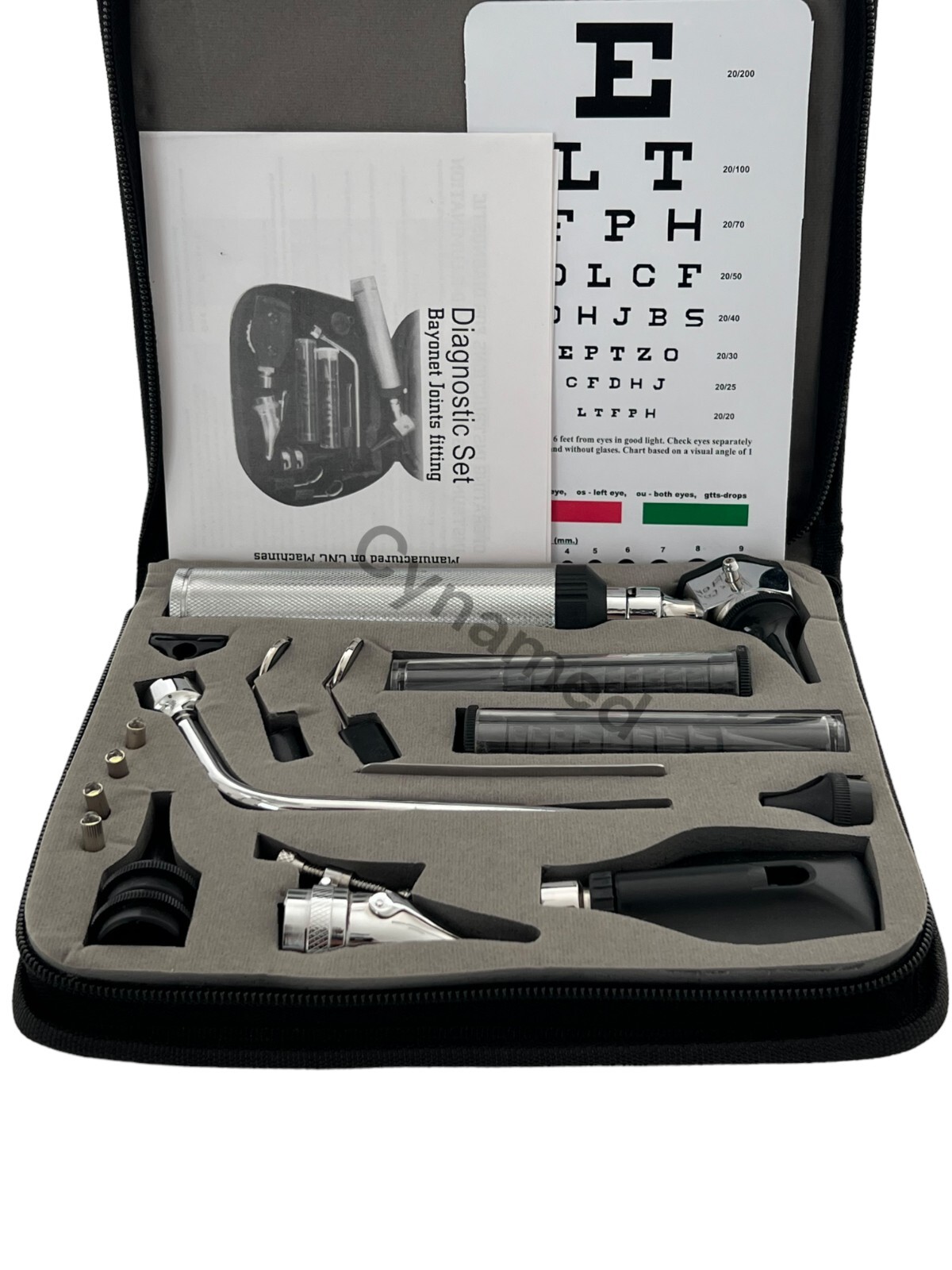ORIGINAL Professional 2.5V ENT Diagnostic OTOSCOPE Set,Ophthalmoscope, Otoscope