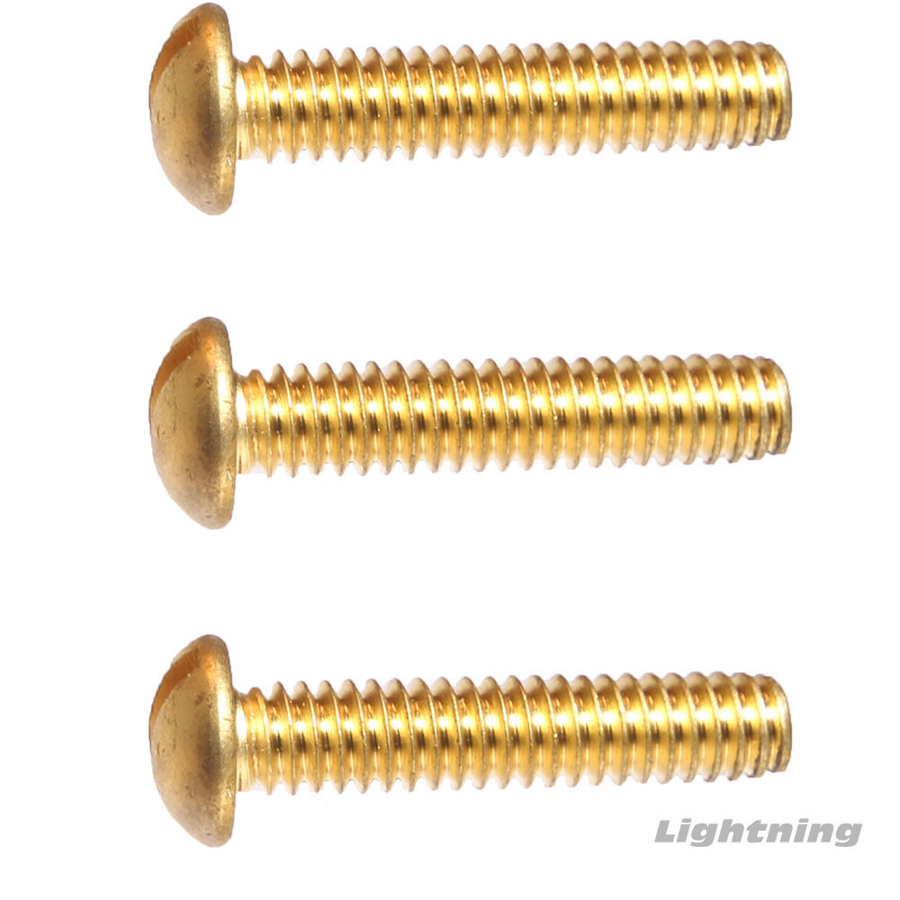 Slotted Round Head Machine Screws Solid Brass #6-32 X 1/2″ Qty 250