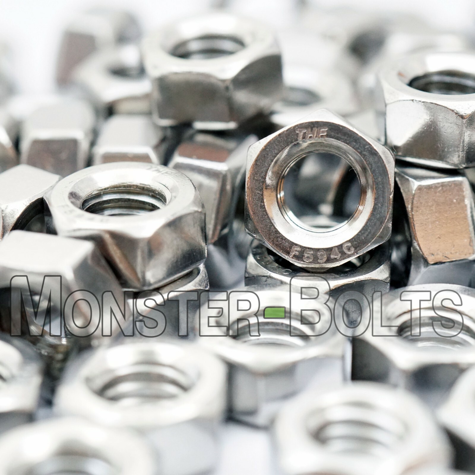 Stainless Steel Finished Hex Nuts, 1/4-20, 1/4-28, 5/16-18 5/16-24 3/8-16 3/8-24