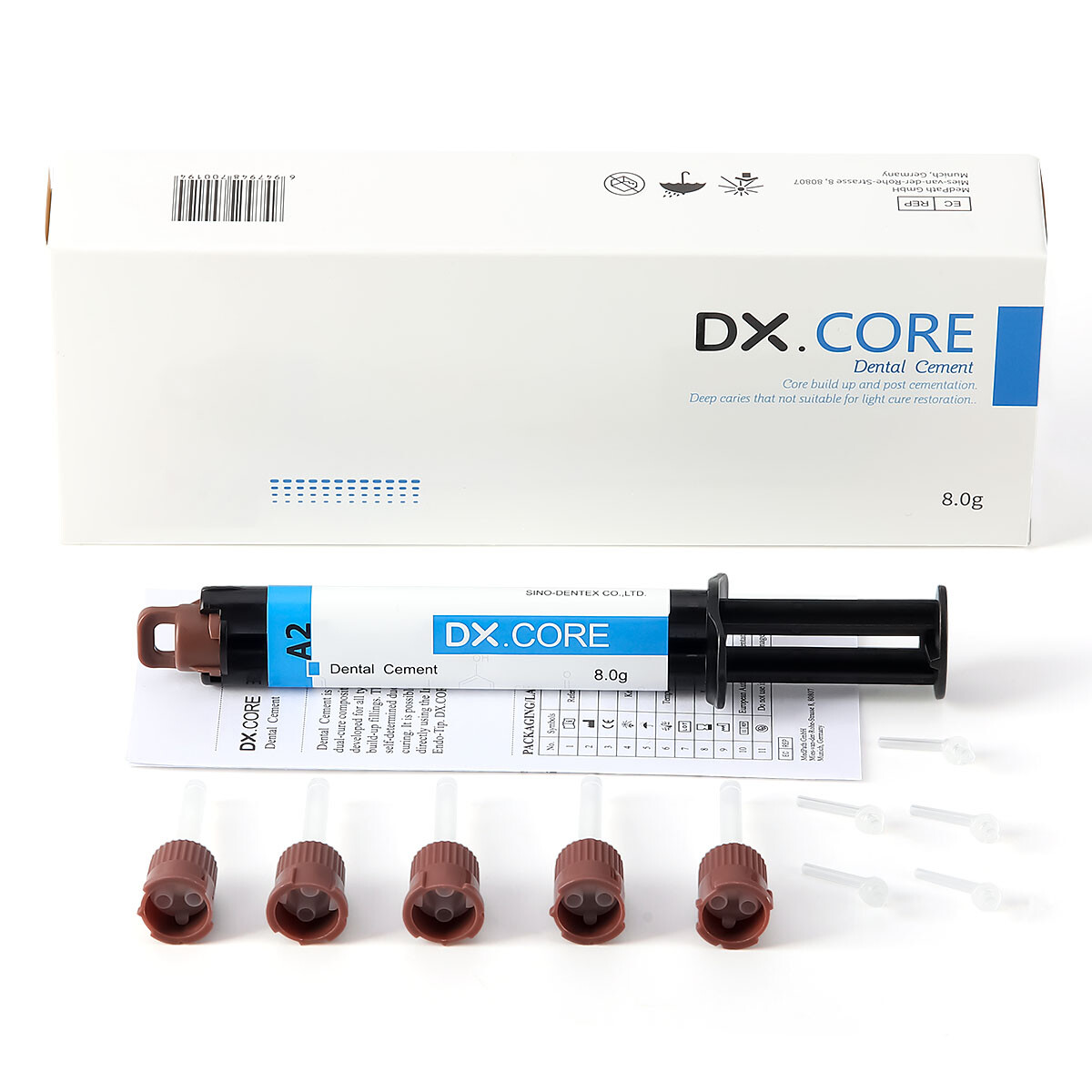 Dentex Dental Flowable Composite Resin Dual Cure Core Build Up A2/A3 DX.CORE