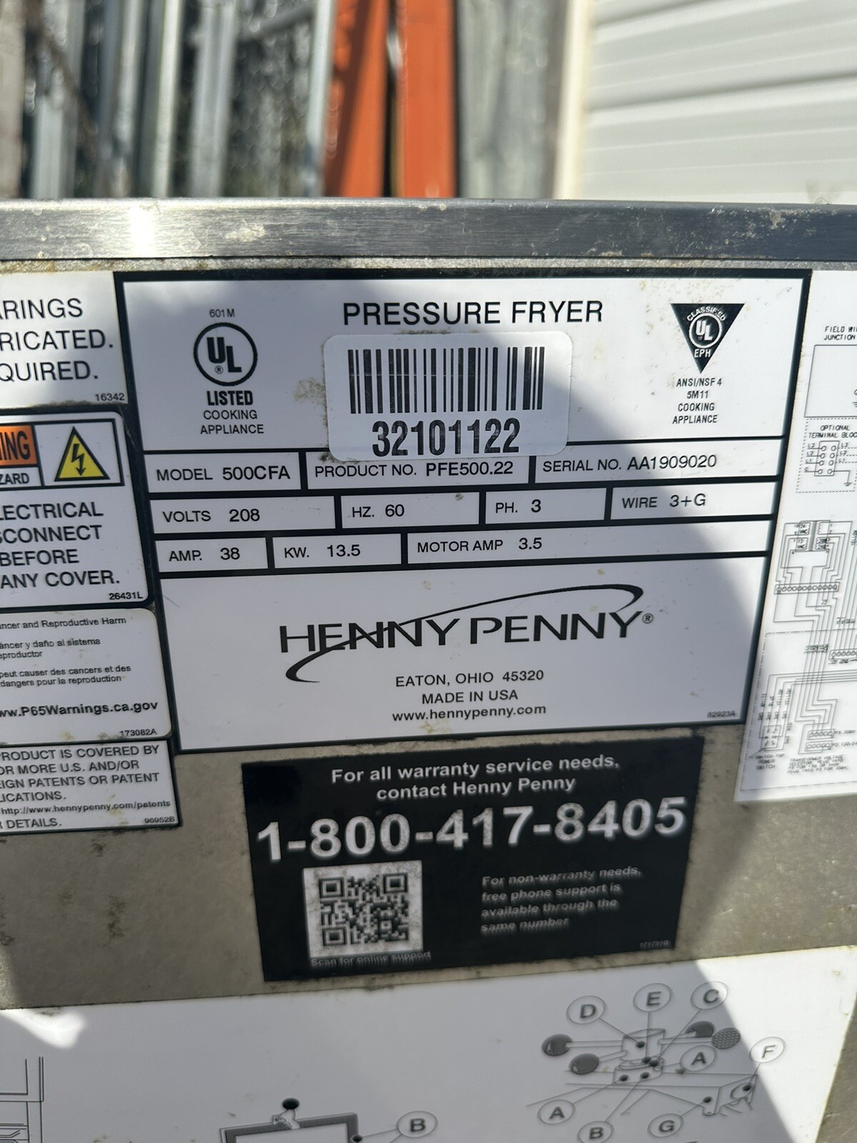 2019 Henny Penny Model 500CFA (PFE500)