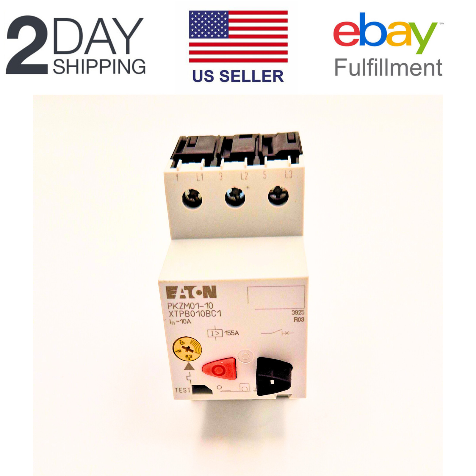 EATON Thermal Magnetic Circuit Breaker Motor Protect PKZM01-10 10A 3 Pole US New