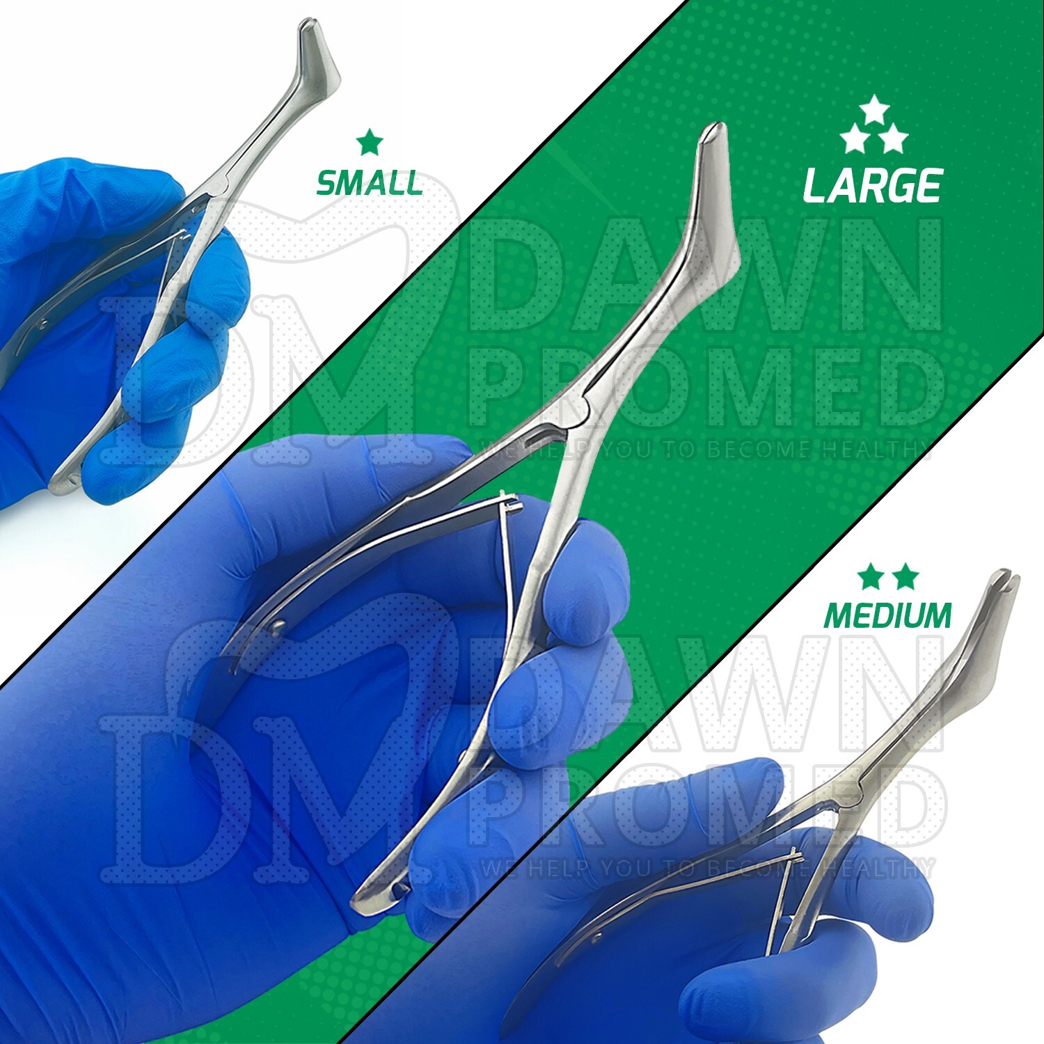 Vienna Nasal Speculum 3 Pcs Set (S/M/L) 5.75″ Long Diagnostic ENT Instruments